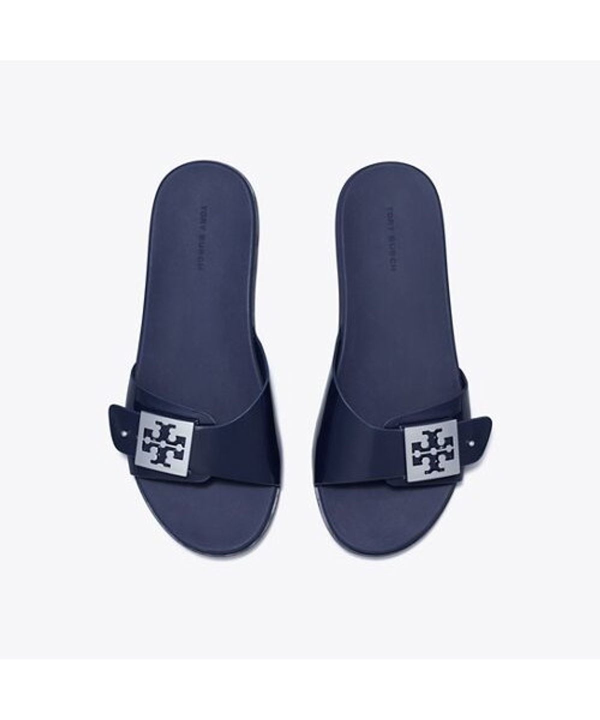 토리버치(TORYBURCH) 버클 슬라이드 - 뉴 네이비 / 실버