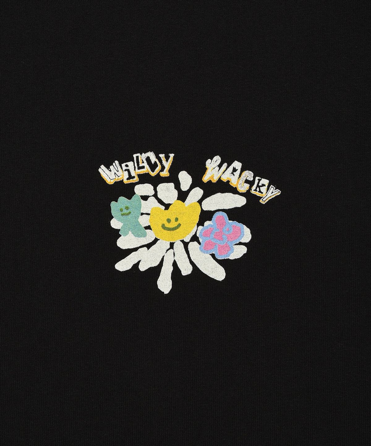 와키윌리(WACKY WILLY) 키치 그래픽 반팔티셔츠 블랙