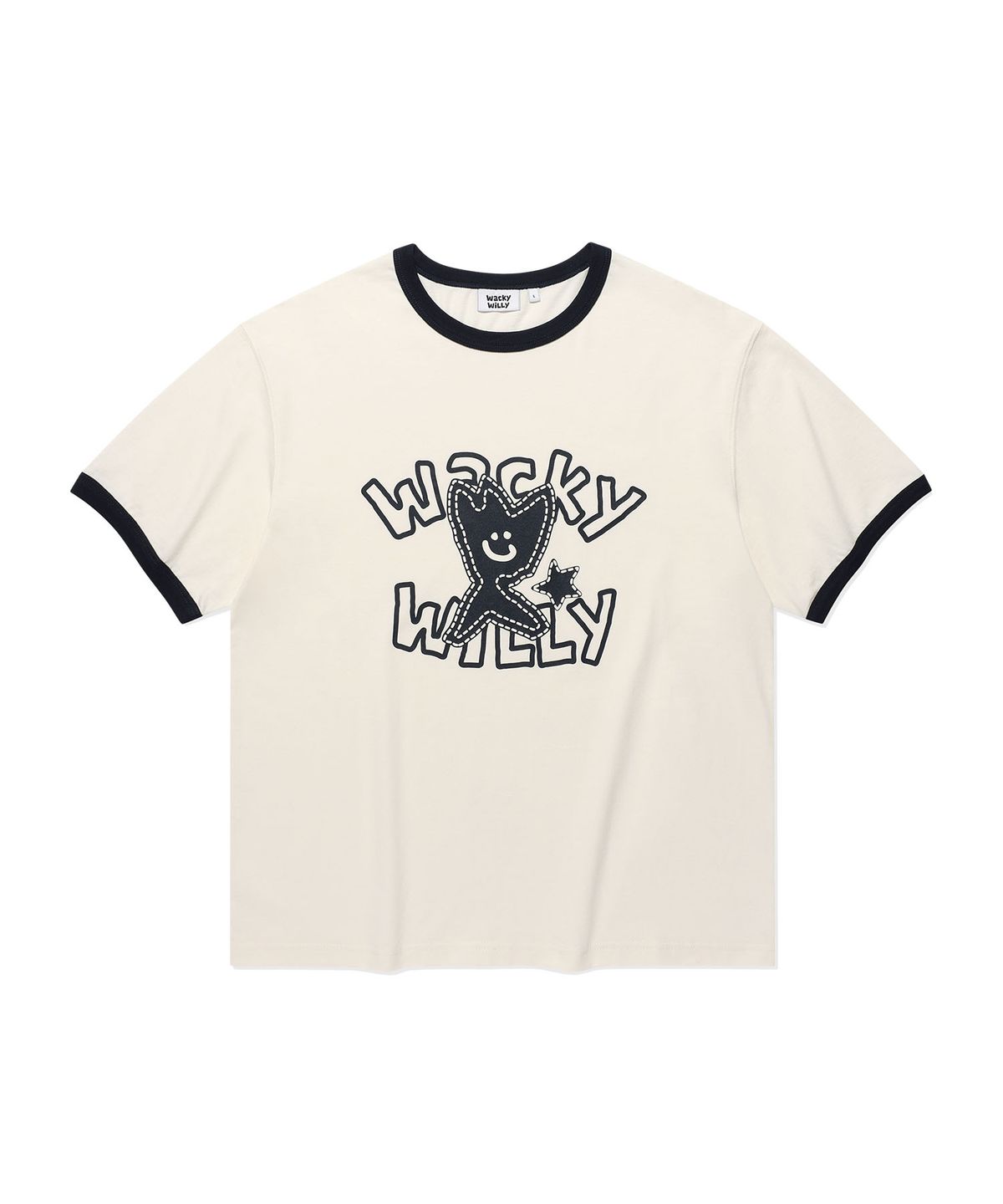 와키윌리(WACKY WILLY) 키키 링거 반팔티셔츠 네이비