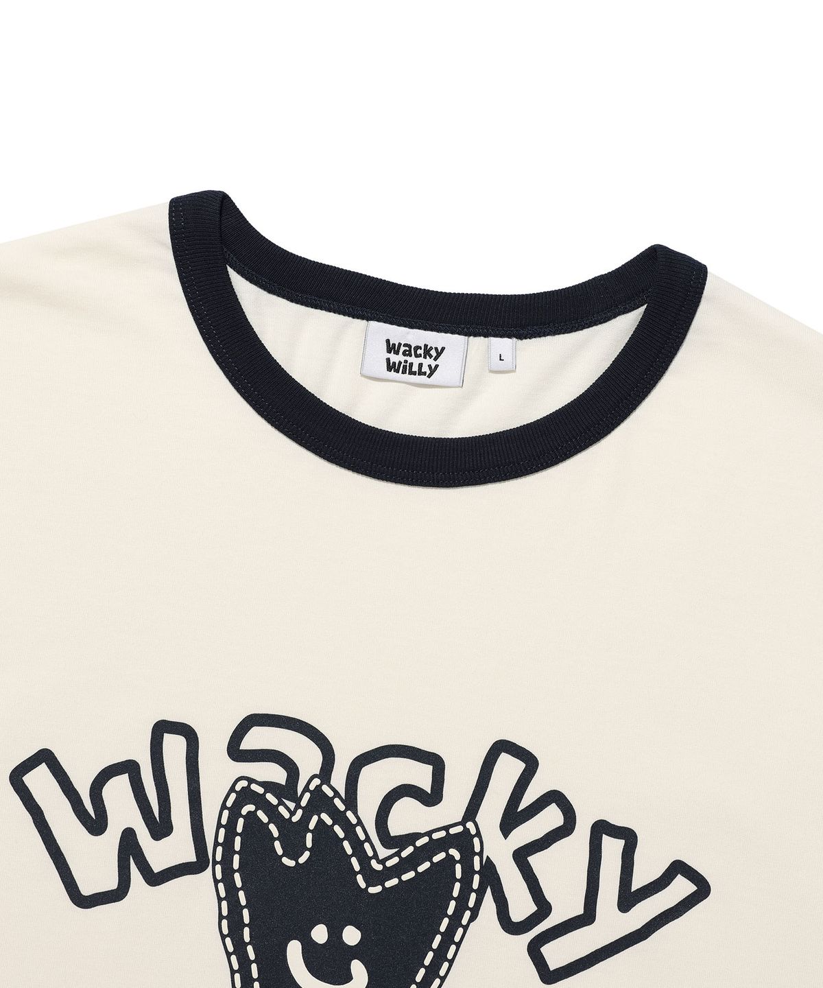 와키윌리(WACKY WILLY) 키키 링거 반팔티셔츠 네이비