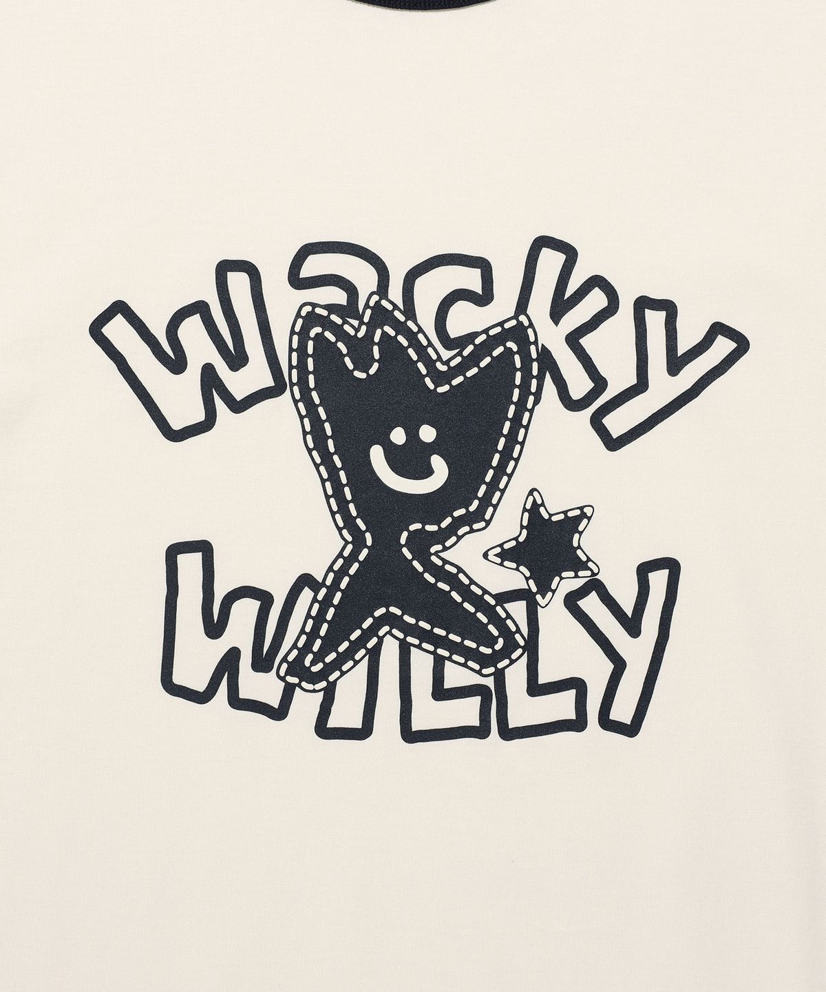 와키윌리(WACKY WILLY) 키키 링거 반팔티셔츠 네이비
