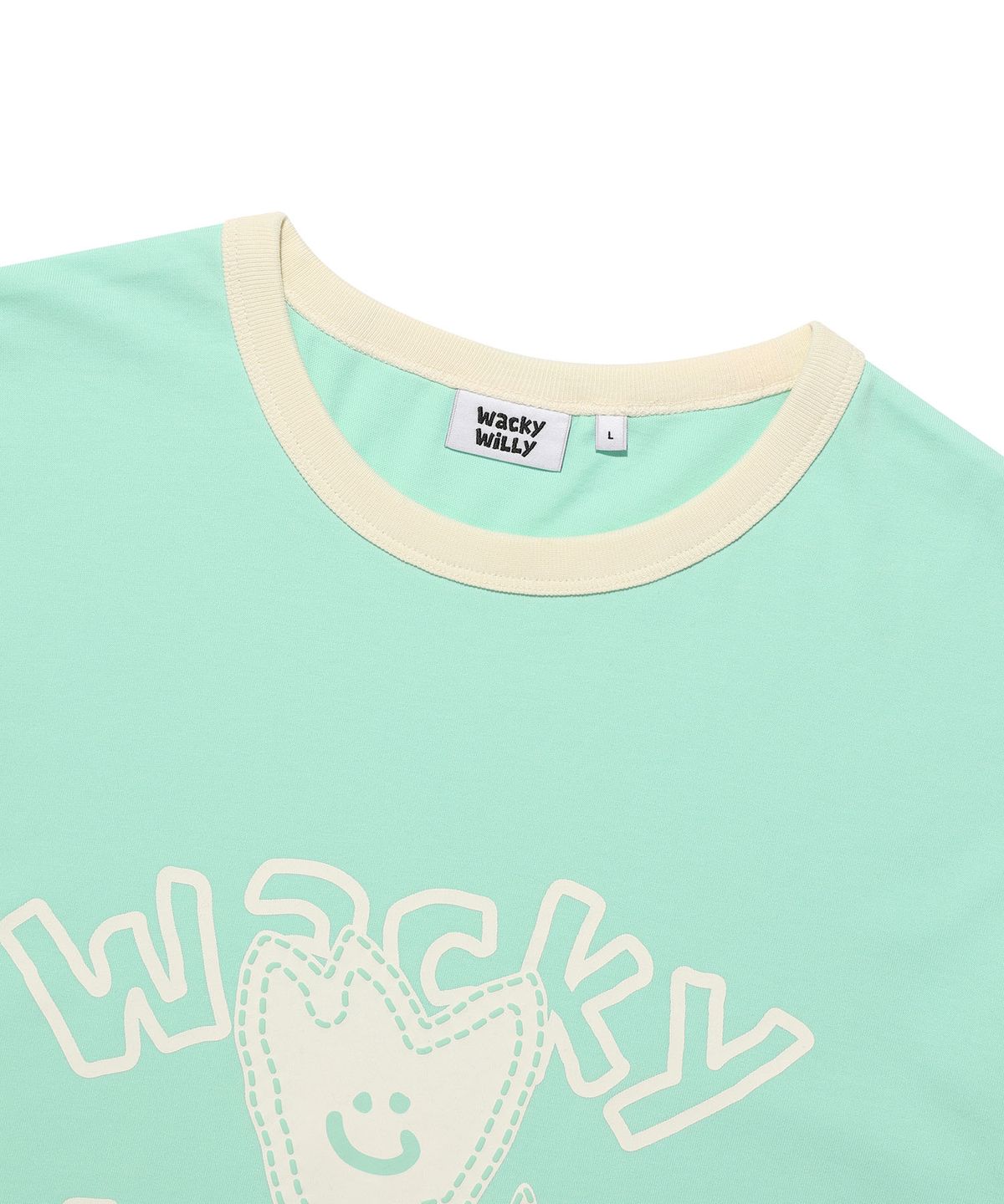 와키윌리(WACKY WILLY) 키키 링거 반팔티셔츠 민트