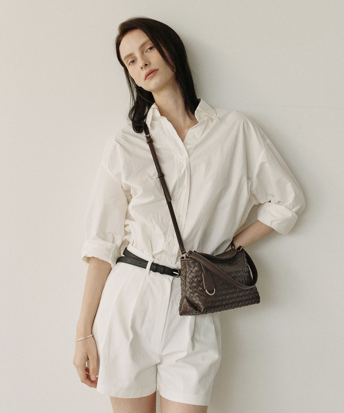 모어모르(MOREMORR) TRESSE BAG _ brown 3way 위빙백