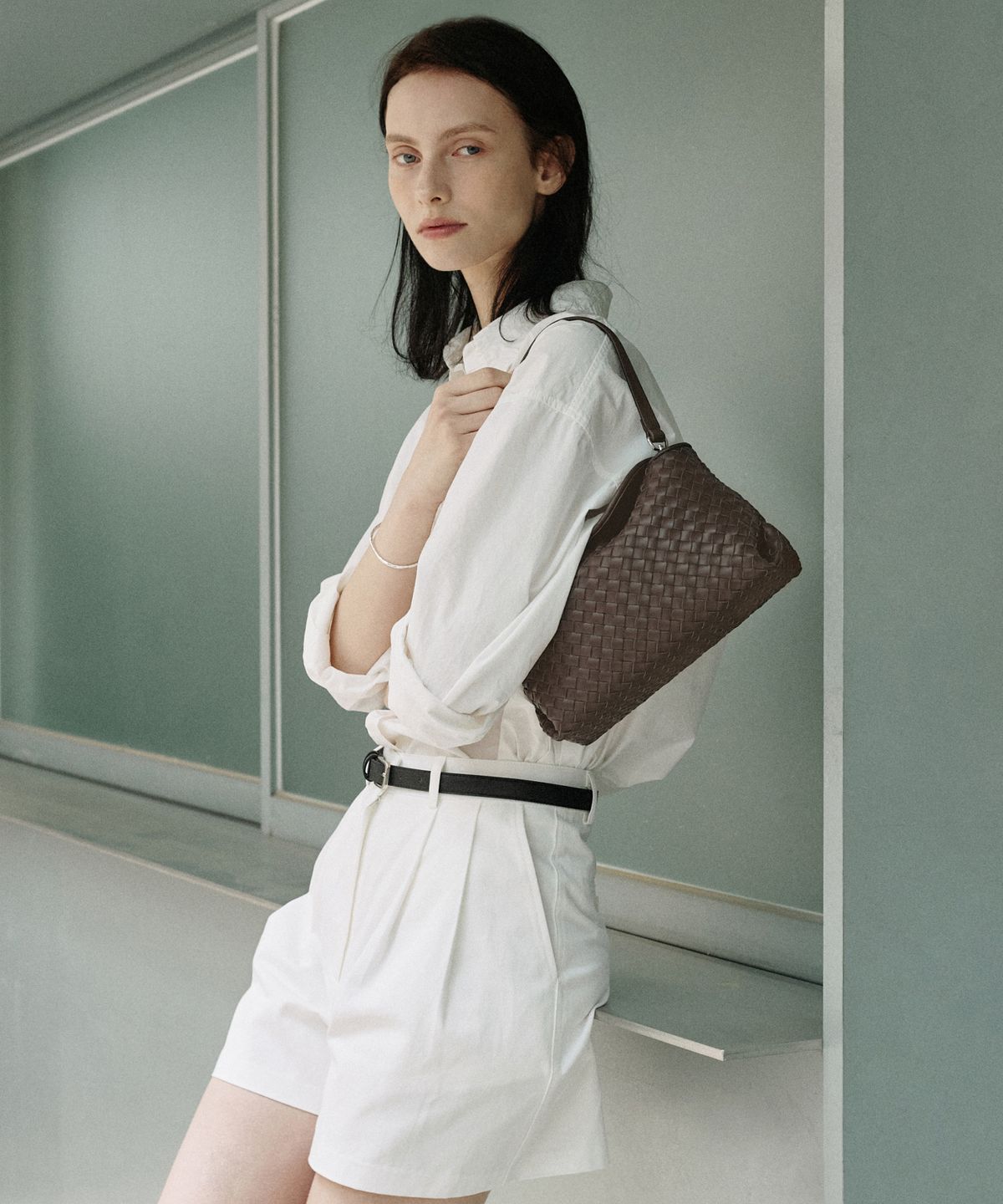 모어모르(MOREMORR) TRESSE BAG _ brown 3way 위빙백