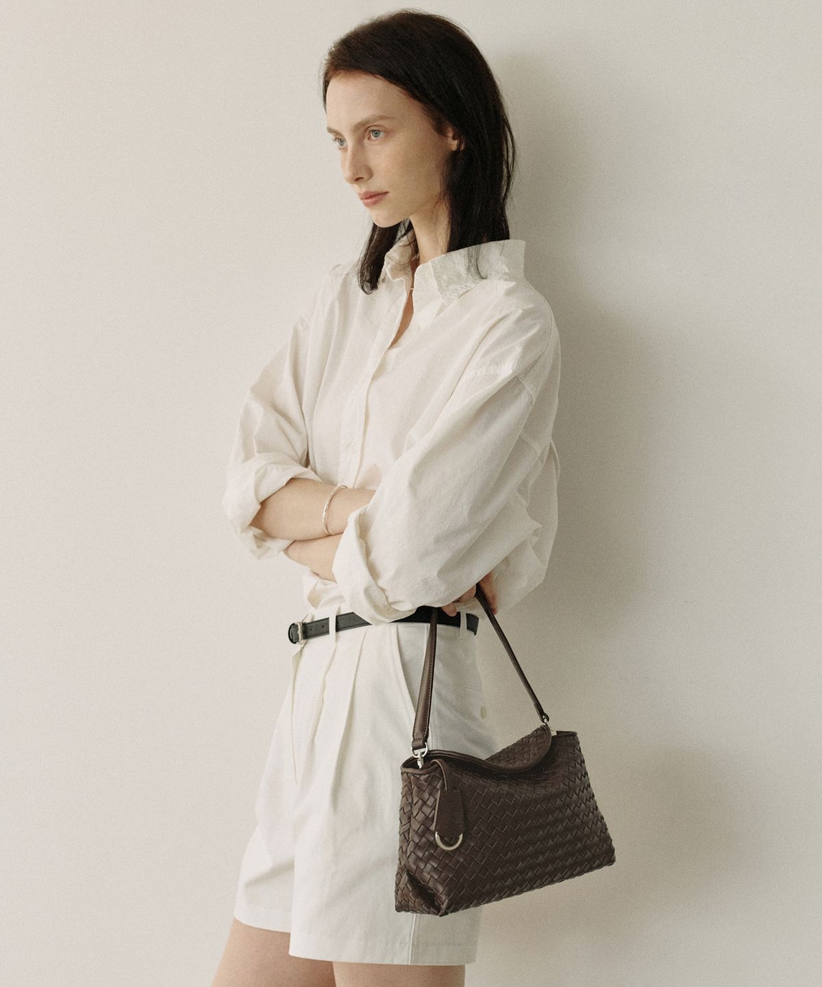모어모르(MOREMORR) TRESSE BAG _ brown 3way 위빙백