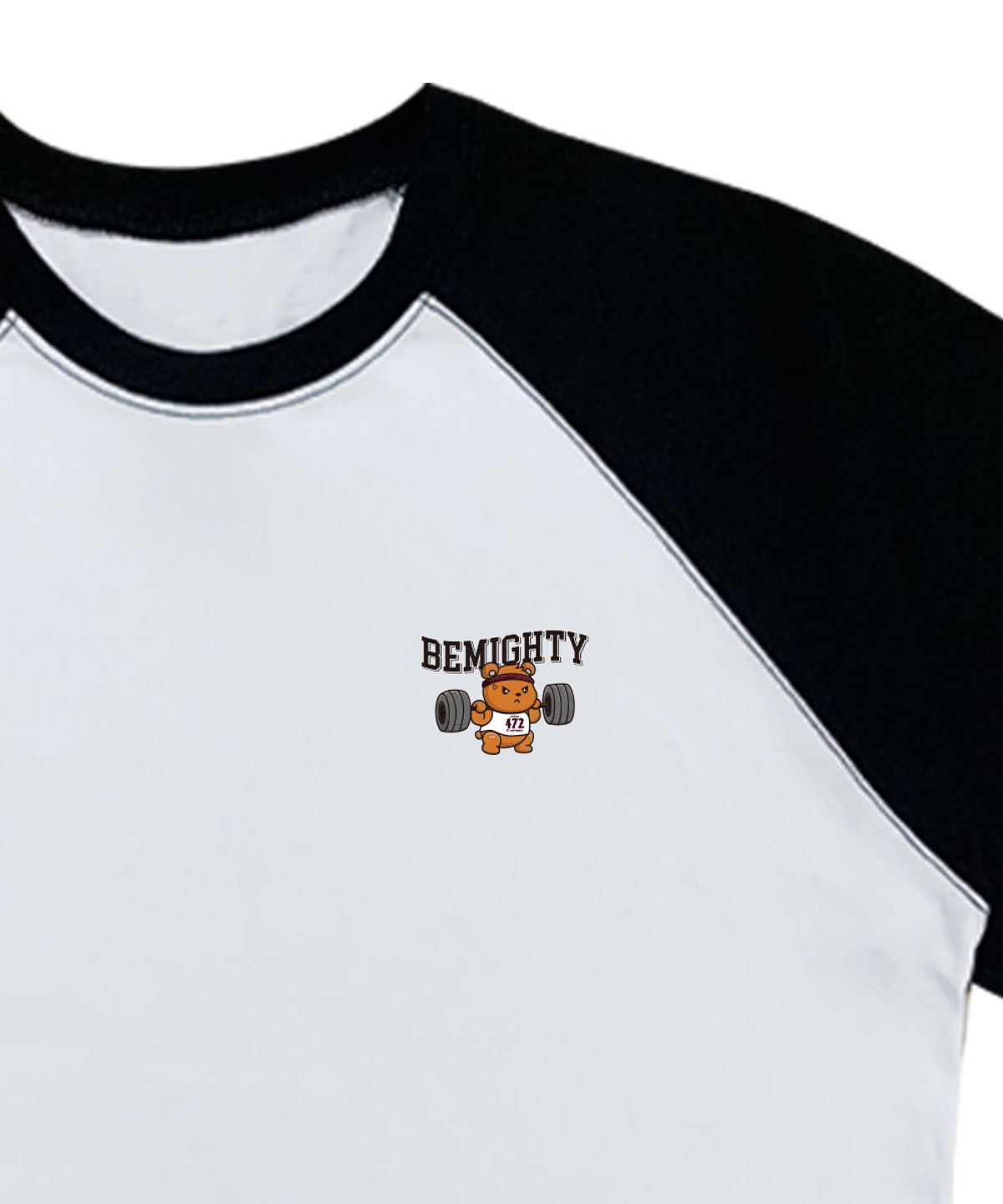 비마이티(BEMIGHTY) 바벨 베어 오버핏 라글란 반팔티셔츠