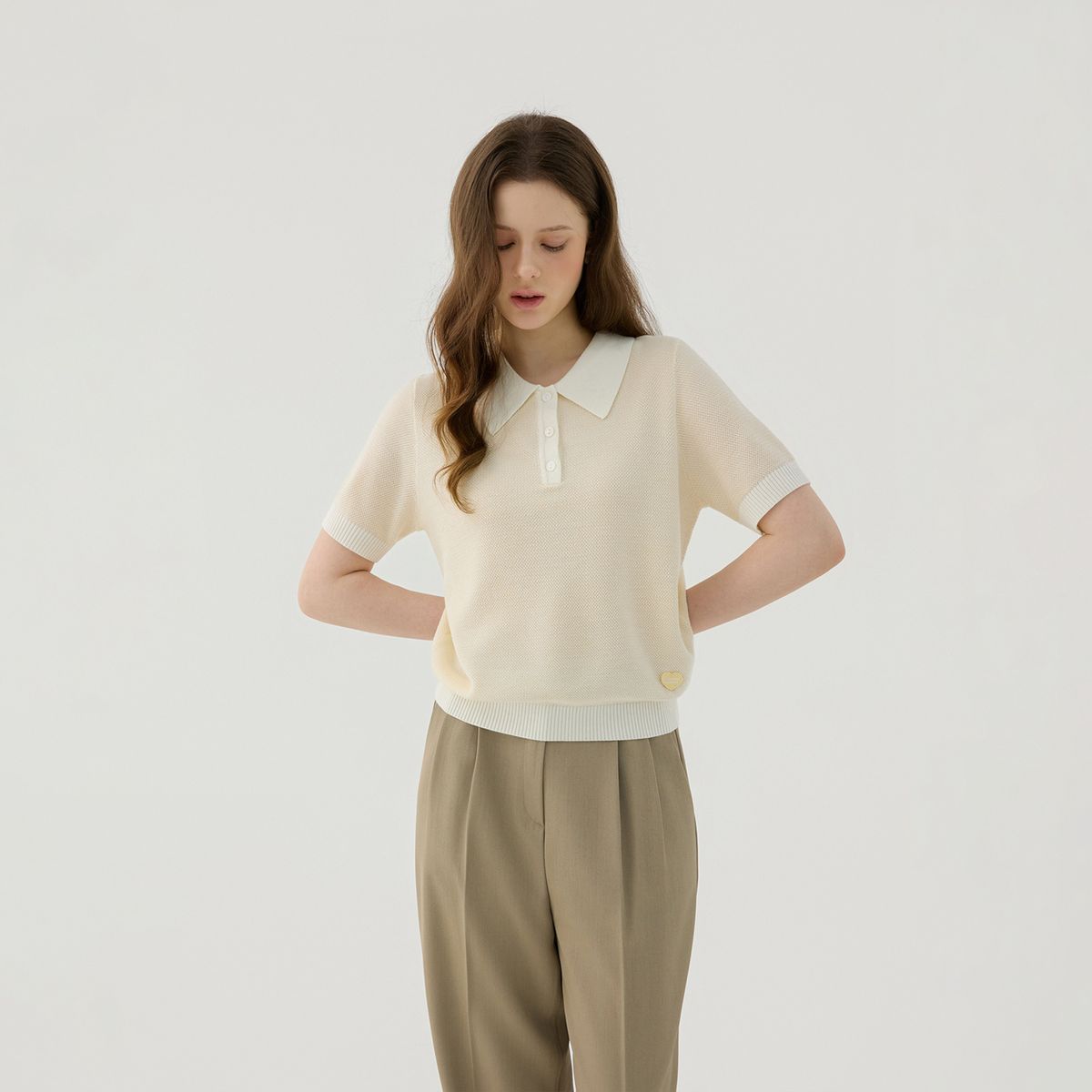 마틴골프(MARTINE GOLF) Atelier Collar Knit Pullover_BEIGE