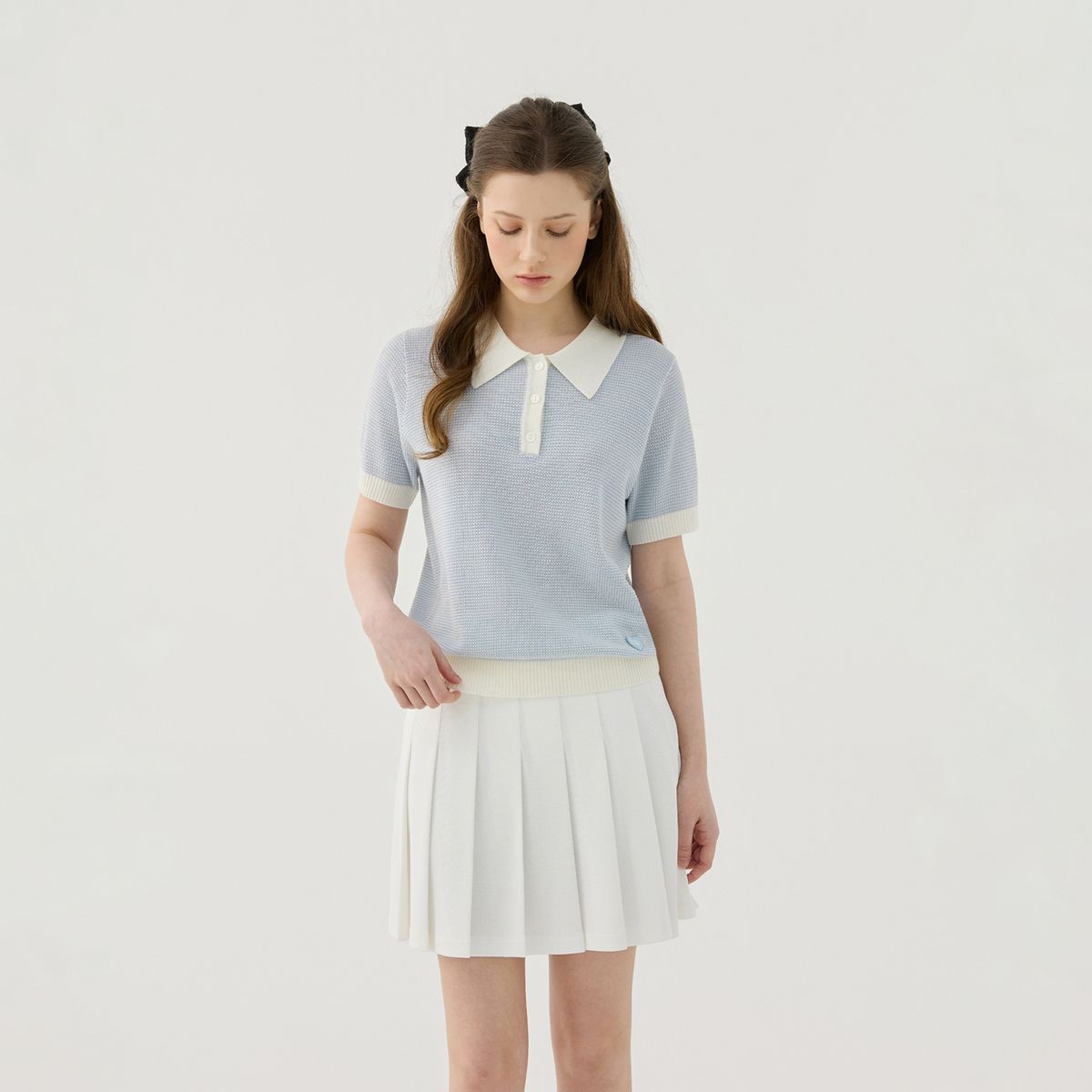 마틴골프(MARTINE GOLF) Atelier Collar Knit Pullover_BLUE
