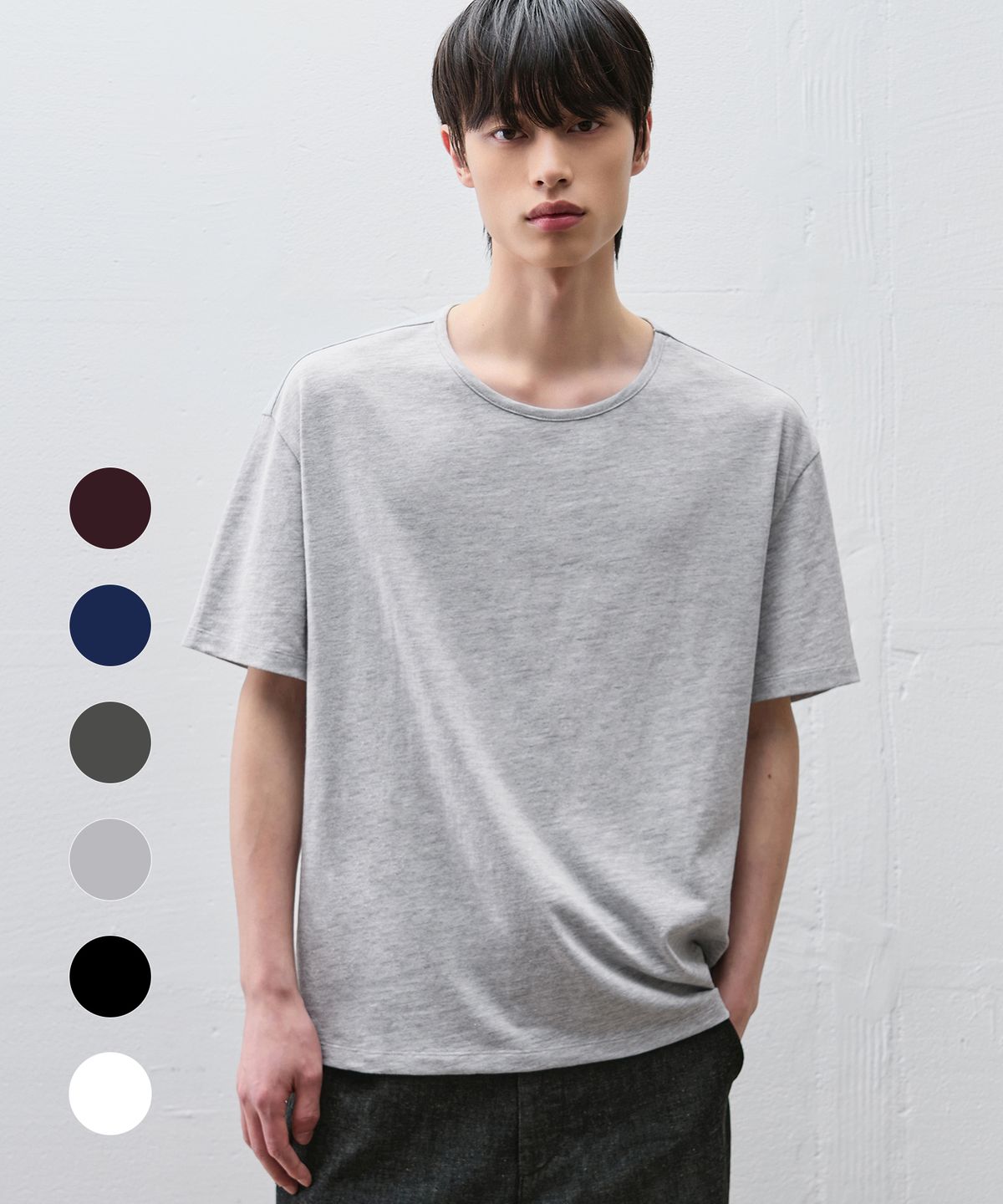 드로우핏(DRAW FIT) [스토커즈X드로우핏] 슬럽 코튼 라운드 티셔츠 [6color]