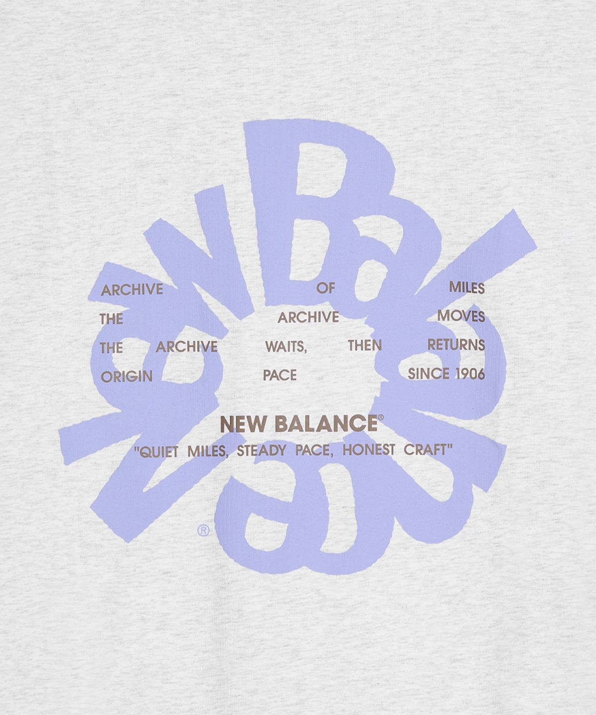 뉴발란스(NEW BALANCE) NBNEG3A113 / UNI Archive Pace Circle 반팔티 (L/GRAY)