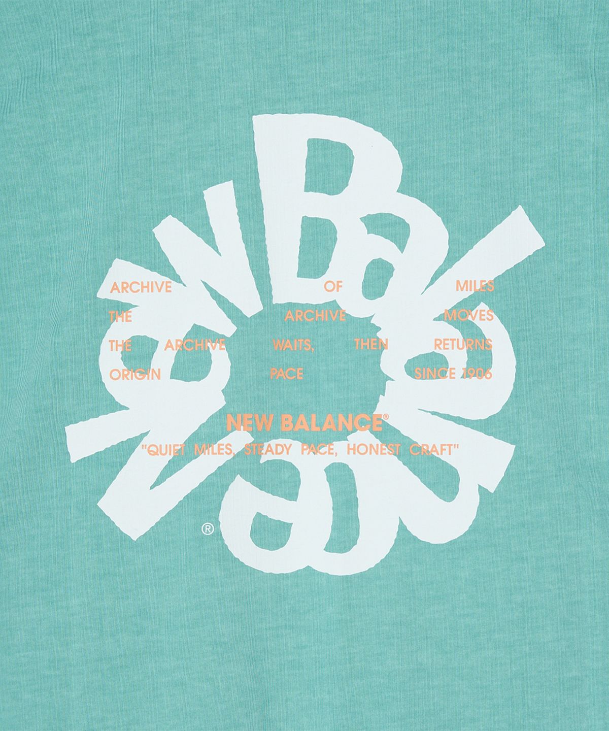 뉴발란스(NEW BALANCE) NBNEG2A083 / UNI Archive Pace Circle 반팔티 (TURQUOISE)