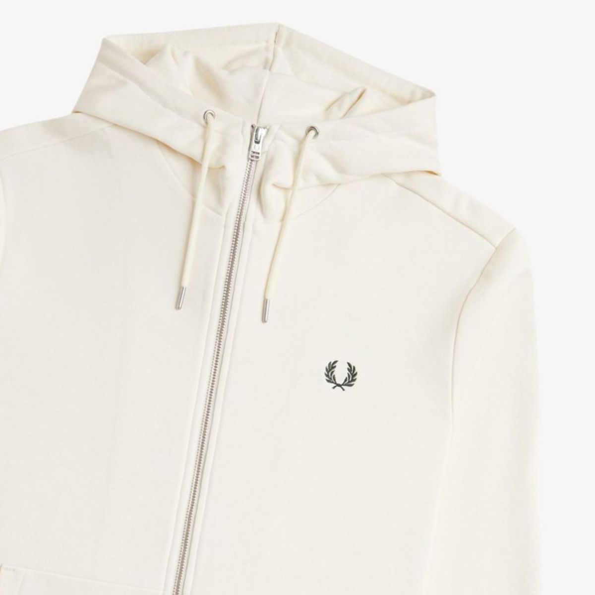 프레드페리(FRED PERRY) [Sport] 후드 집스루 스웻셔츠 - 에크루/옥스블러드/그래스루츠 AFPM2617536-84A