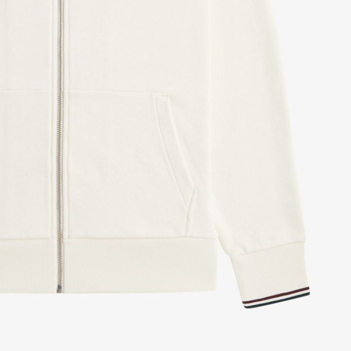 프레드페리(FRED PERRY) [Sport] 후드 집스루 스웻셔츠 - 에크루/옥스블러드/그래스루츠 AFPM2617536-84A