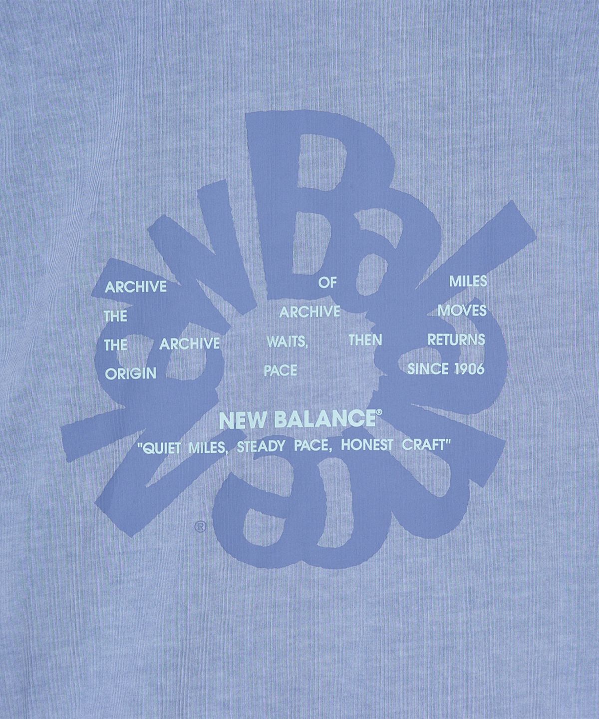 뉴발란스(NEW BALANCE) NBNEG2A083 / UNI Archive Pace Circle 반팔티 (GRAYISH BLUE)