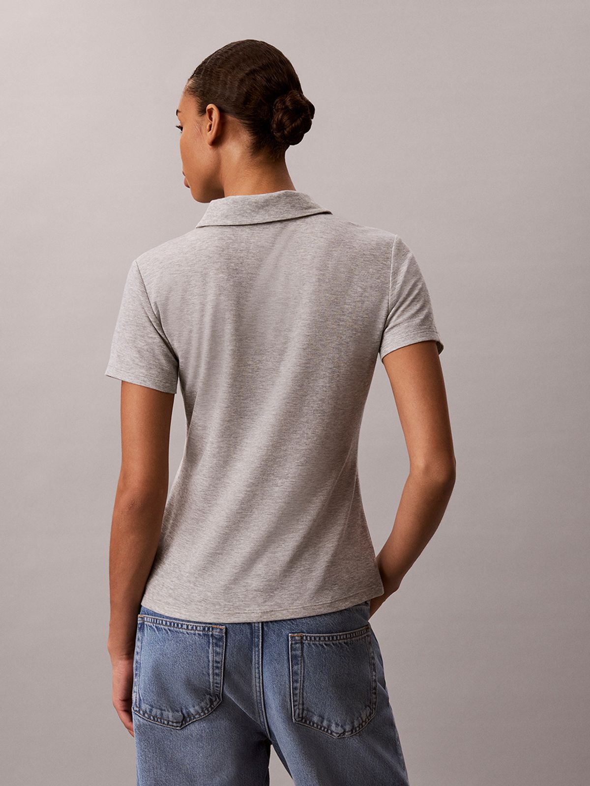 캘빈클라인 진(CALVIN KLEIN JEANS) 여성 드레이피 피케 폴로 47G249G P7A