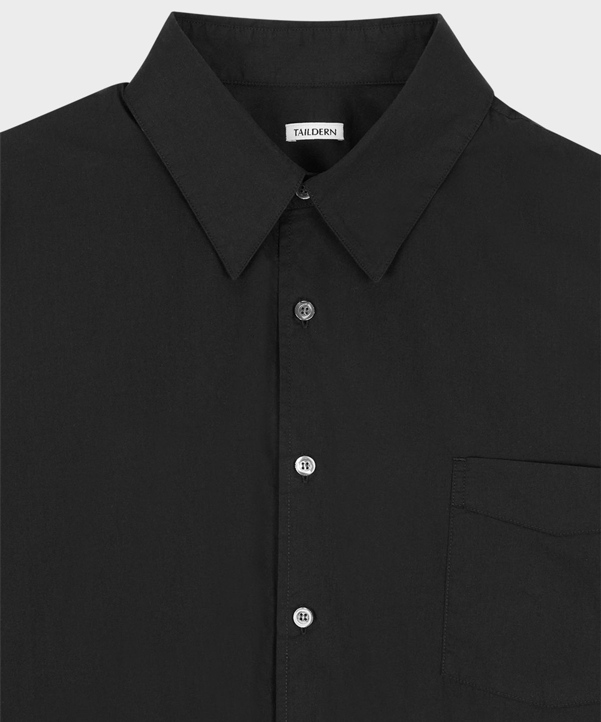 테일던(TAILDERN) Relaxed Cotton Button-Down Shirt Black