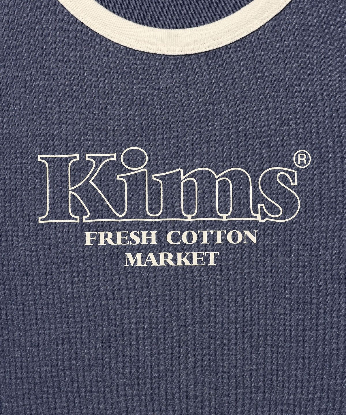 킴스 프레시 코튼 마켓(KIMS FRESH COTTON MARKET) 킴스 밤 라인 링거 티셔츠 블루