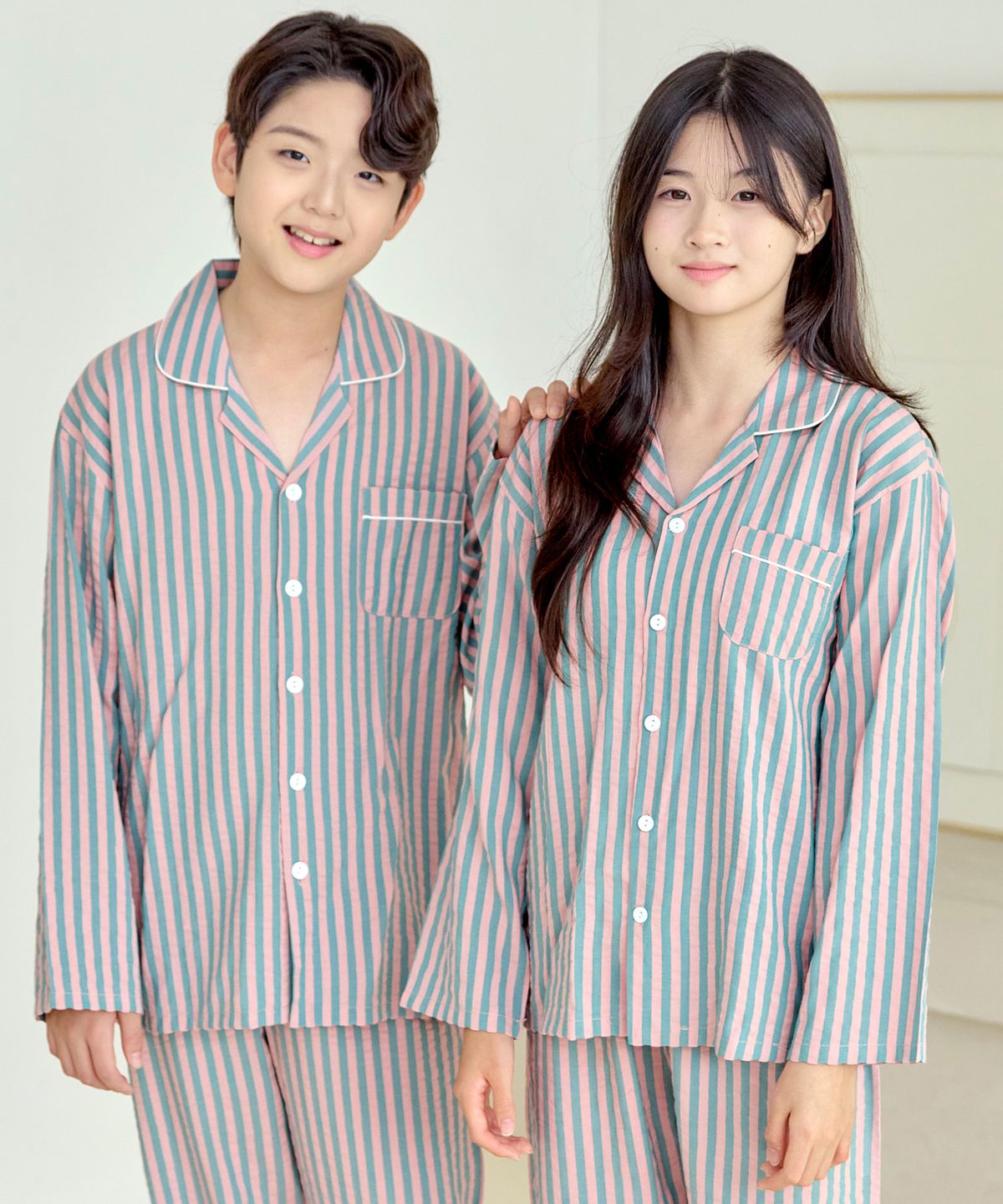 핑코코(PINGCOCO) 2100 핑크스트 긴팔 주니어 잠옷 파자마세트
