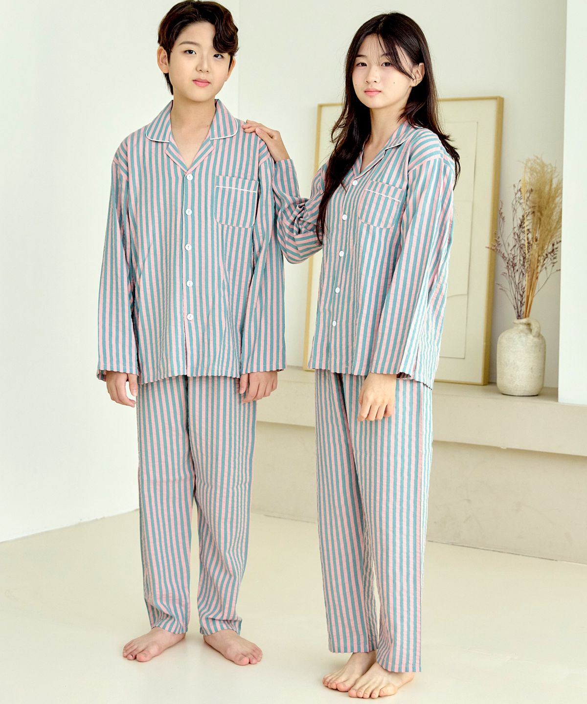 핑코코(PINGCOCO) 2100 핑크스트 긴팔 주니어 잠옷 파자마세트