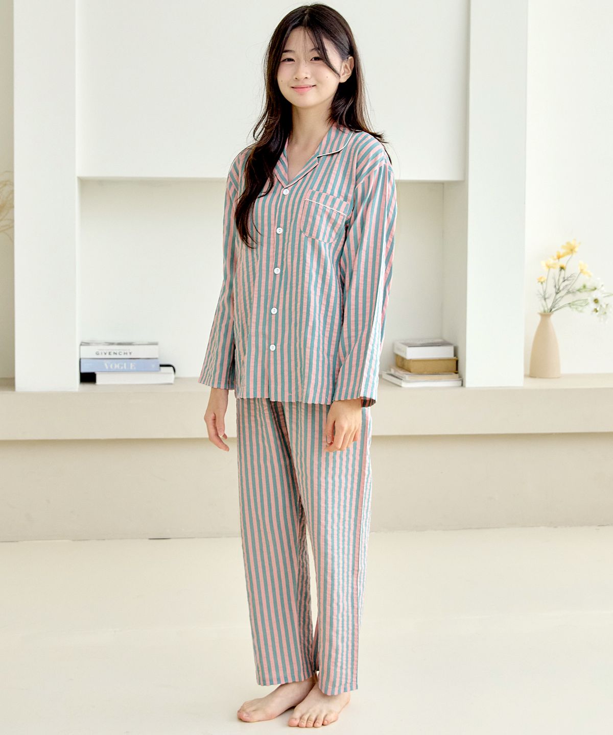 핑코코(PINGCOCO) 2100 핑크스트 긴팔 주니어 잠옷 파자마세트
