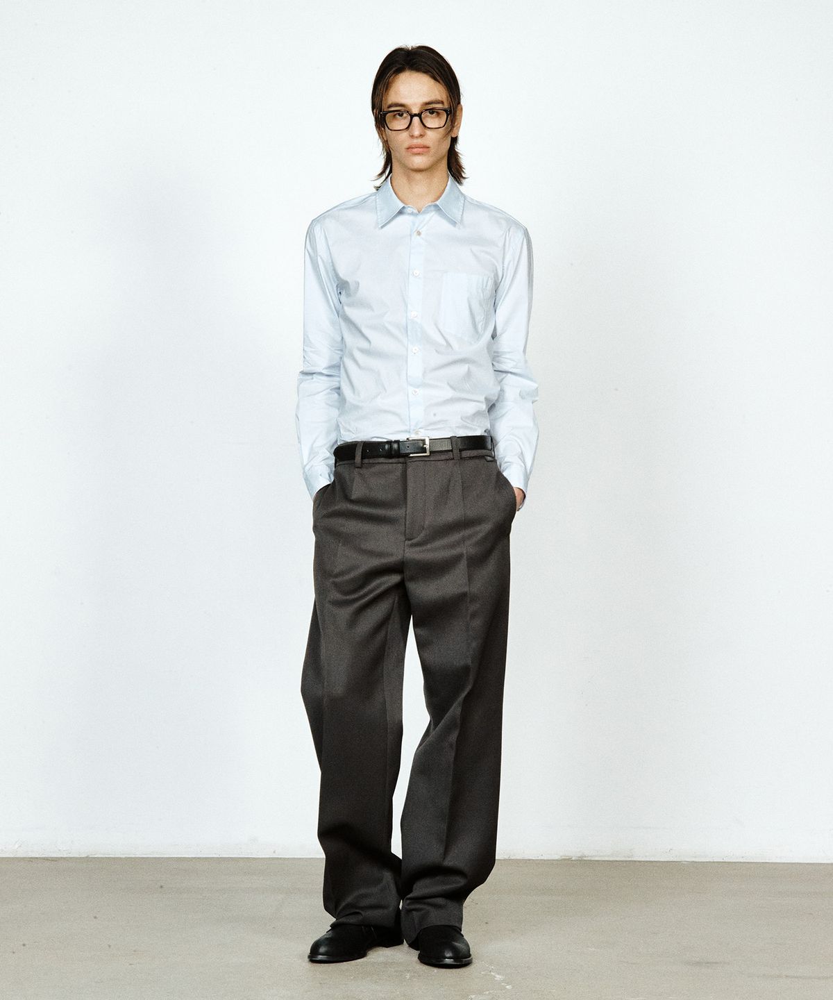 유지(YUJI) STANDARD MONO SHIRT SKYBLUE