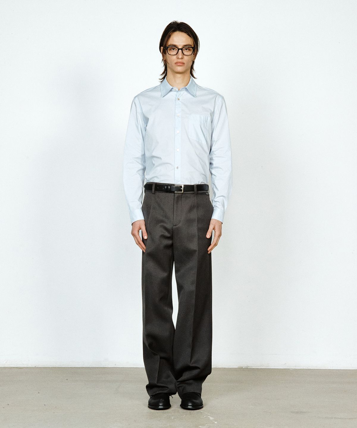 유지(YUJI) STANDARD MONO SHIRT SKYBLUE