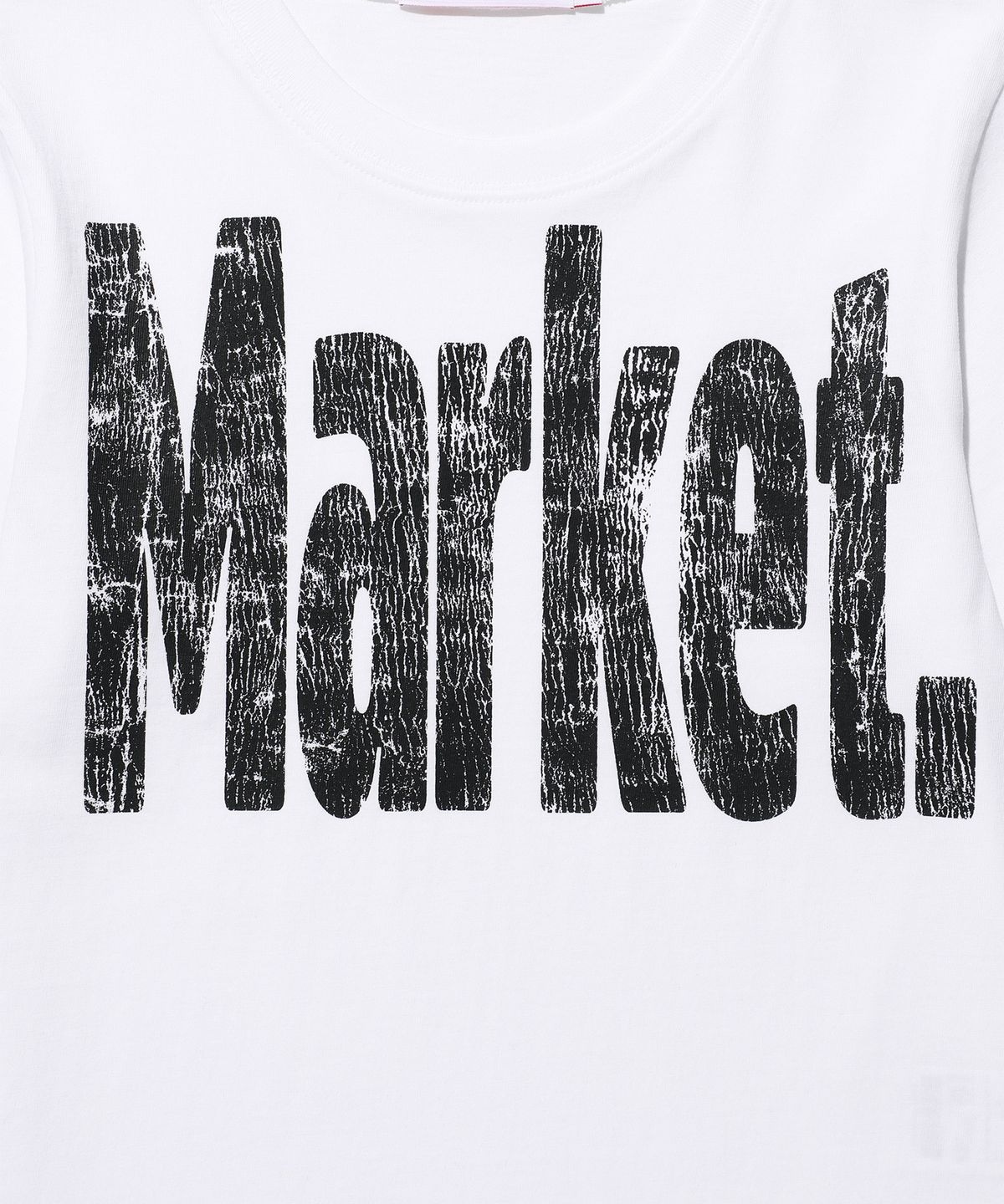 킴스 프레시 코튼 마켓(KIMS FRESH COTTON MARKET) 크랙 마켓 로고 티셔츠 화이트