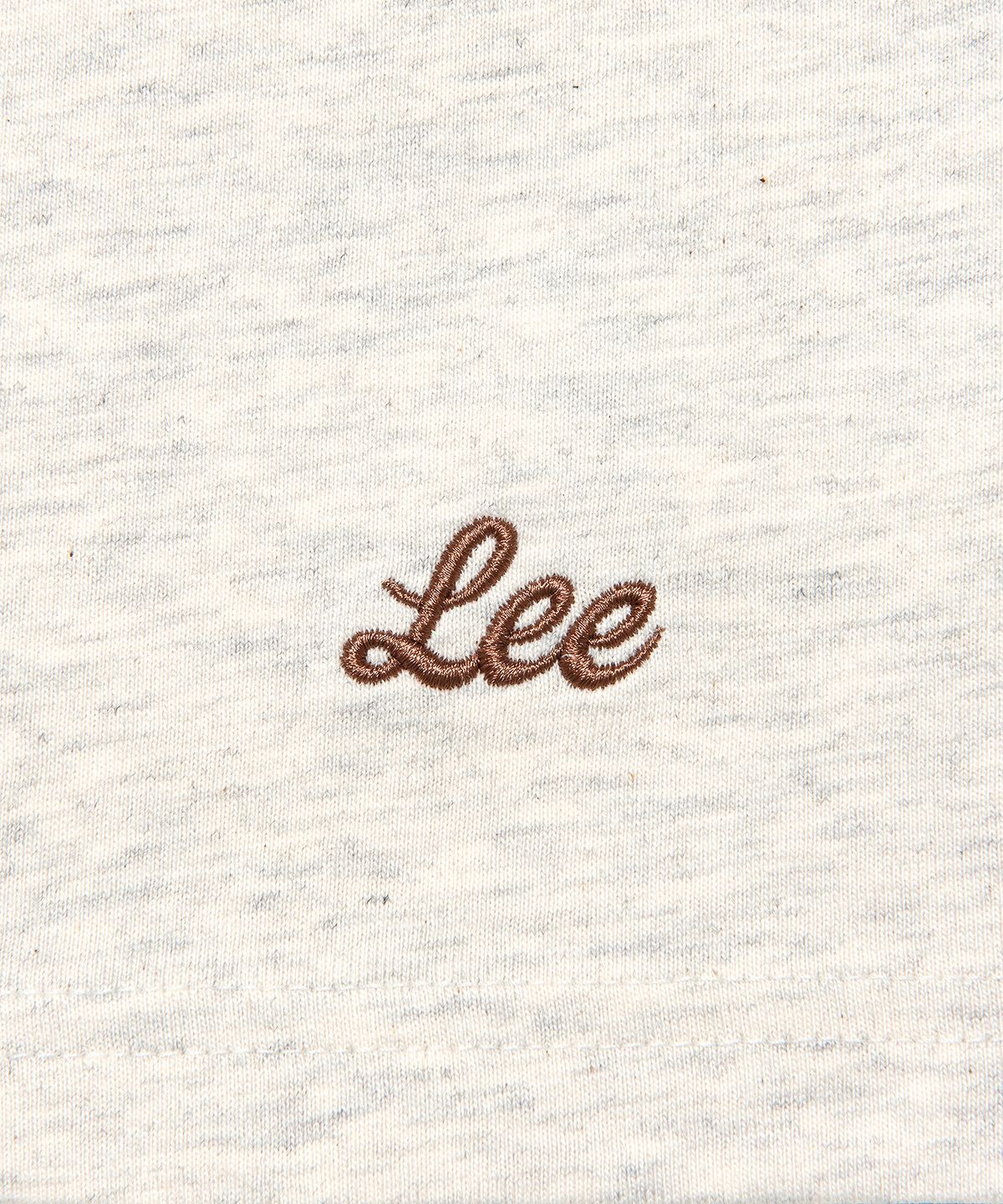 리(LEE) 우먼 래글런 타이포 티셔츠 오트밀