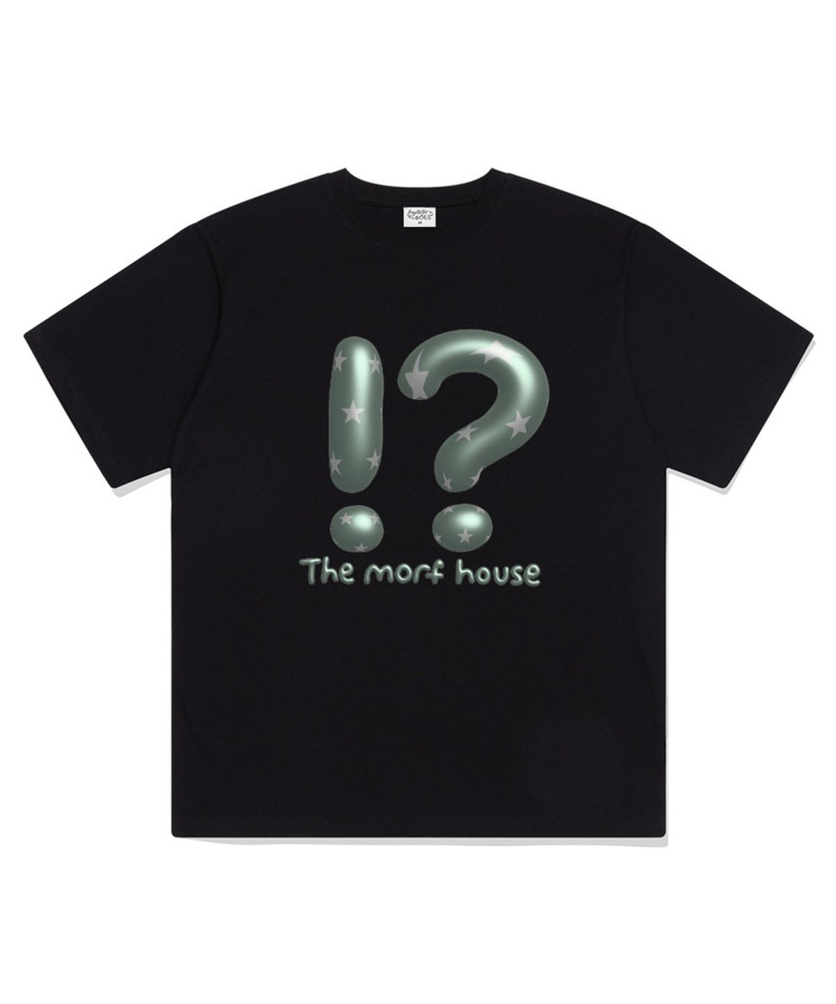 더모프하우스(THEMORFHOUSE) 스타 마크 오버핏 반팔 티셔츠 블랙
