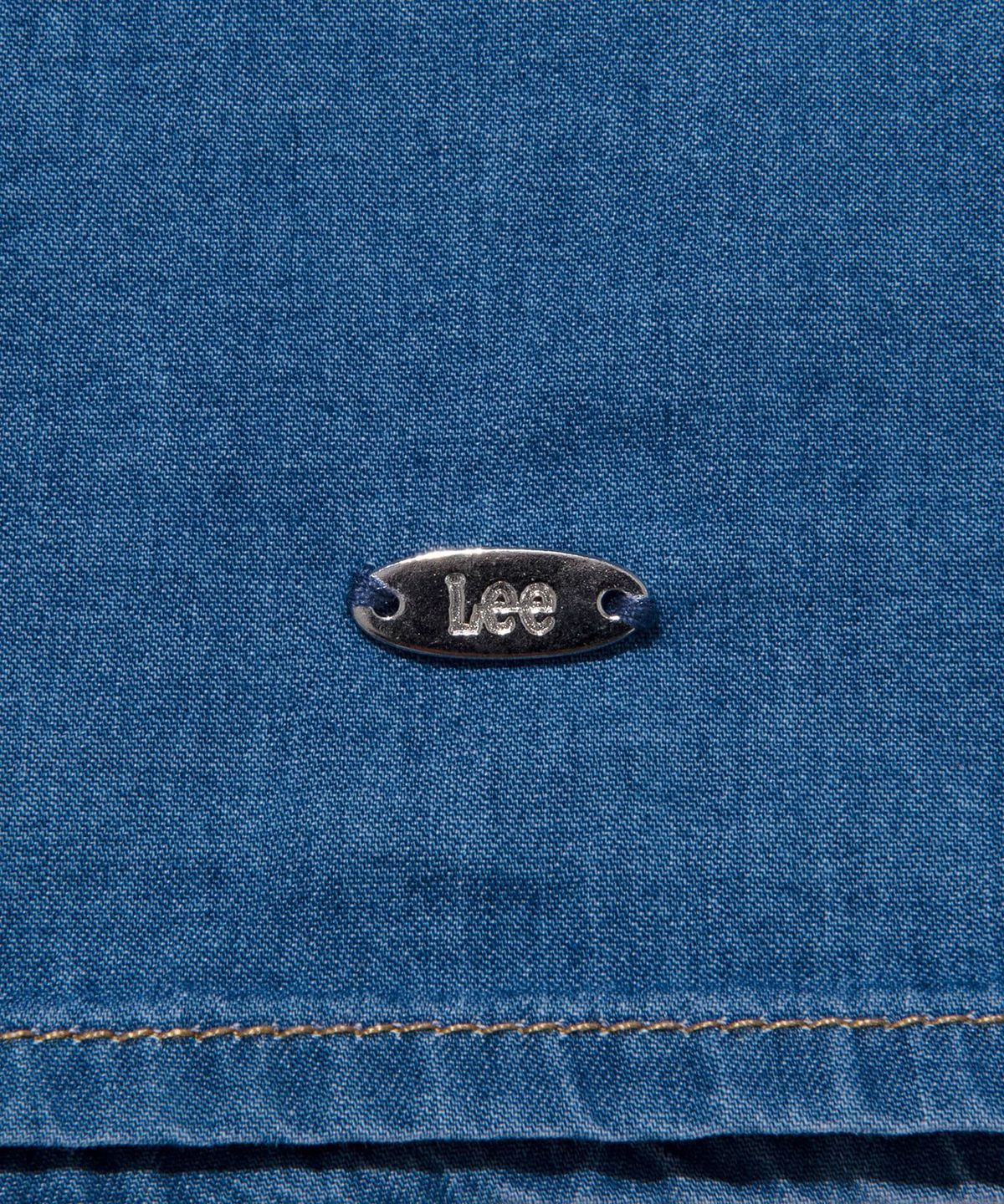 리(LEE) 우먼 데님 반팔 블라우스 인디고 미듐