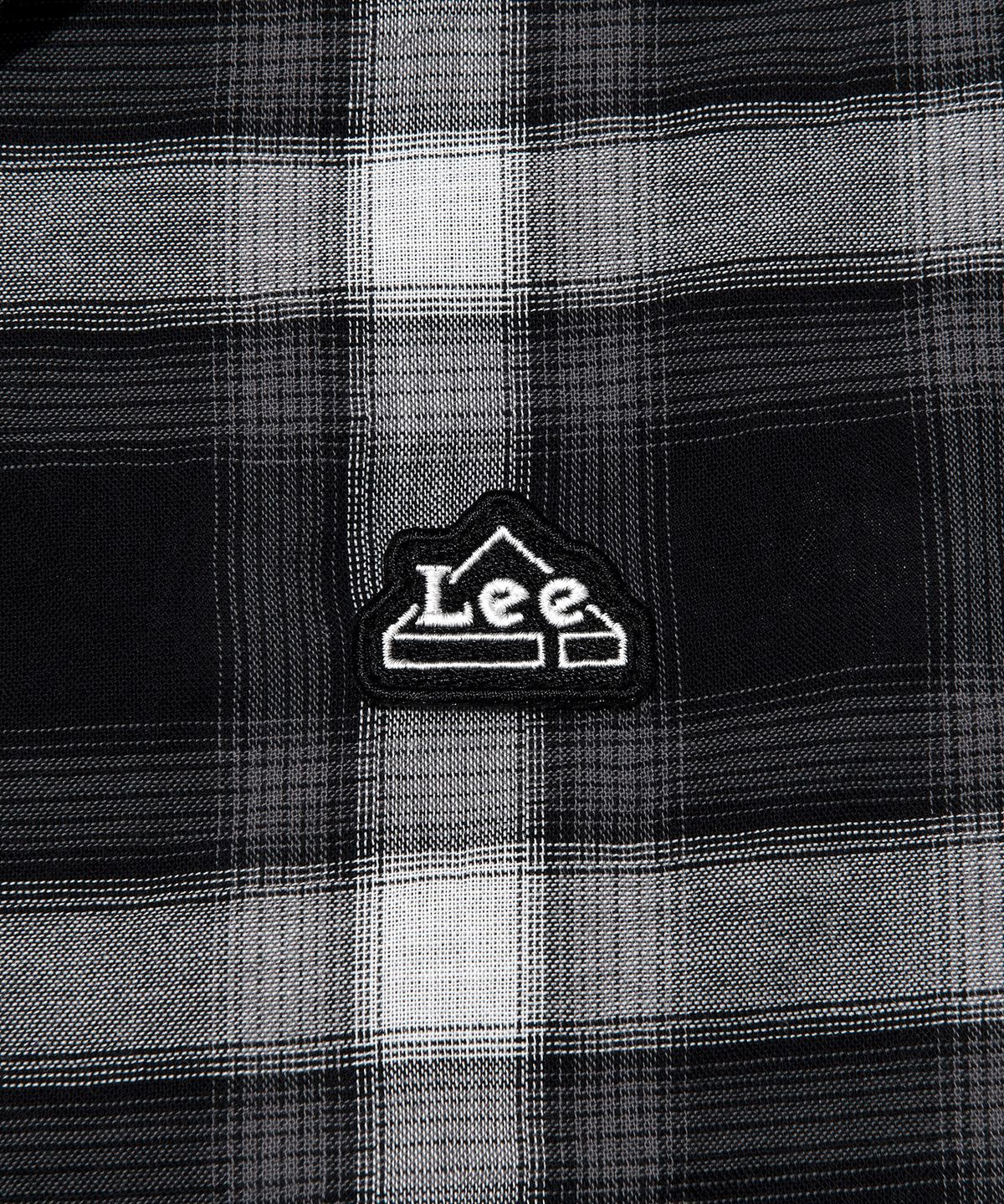 리(LEE) 체크 반팔 셔츠 블랙