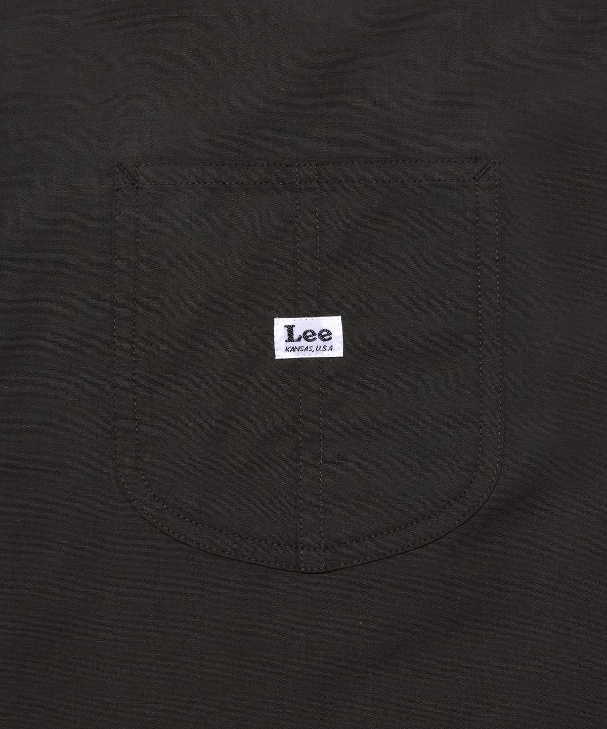 리(LEE) 로코 포켓 코튼 린넨 반팔 셔츠 챠콜