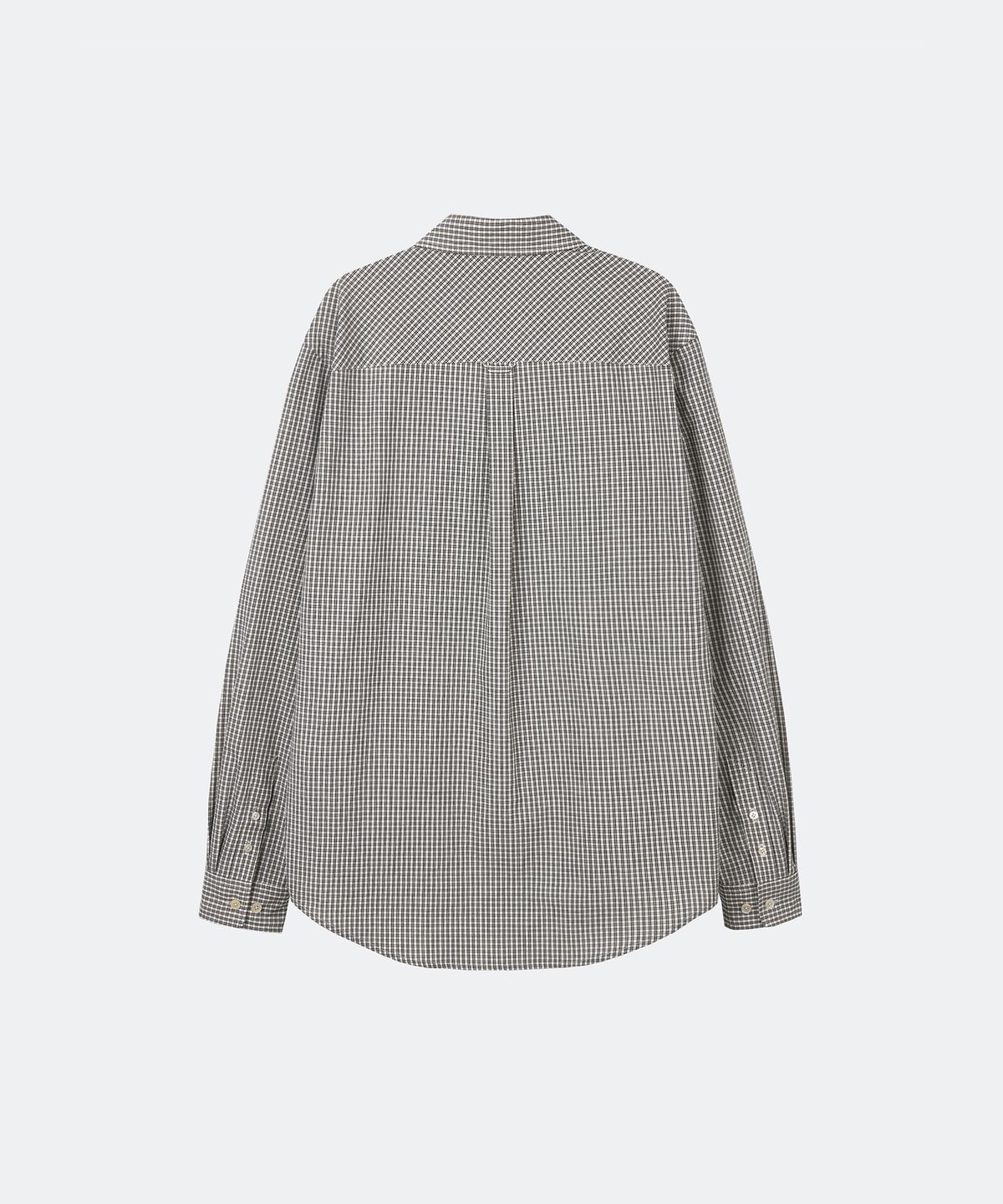 유지(YUJI) MICRO CHECK SHIRT BLACK