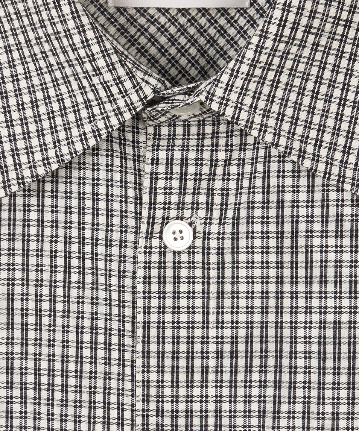 유지(YUJI) MICRO CHECK SHIRT BLACK