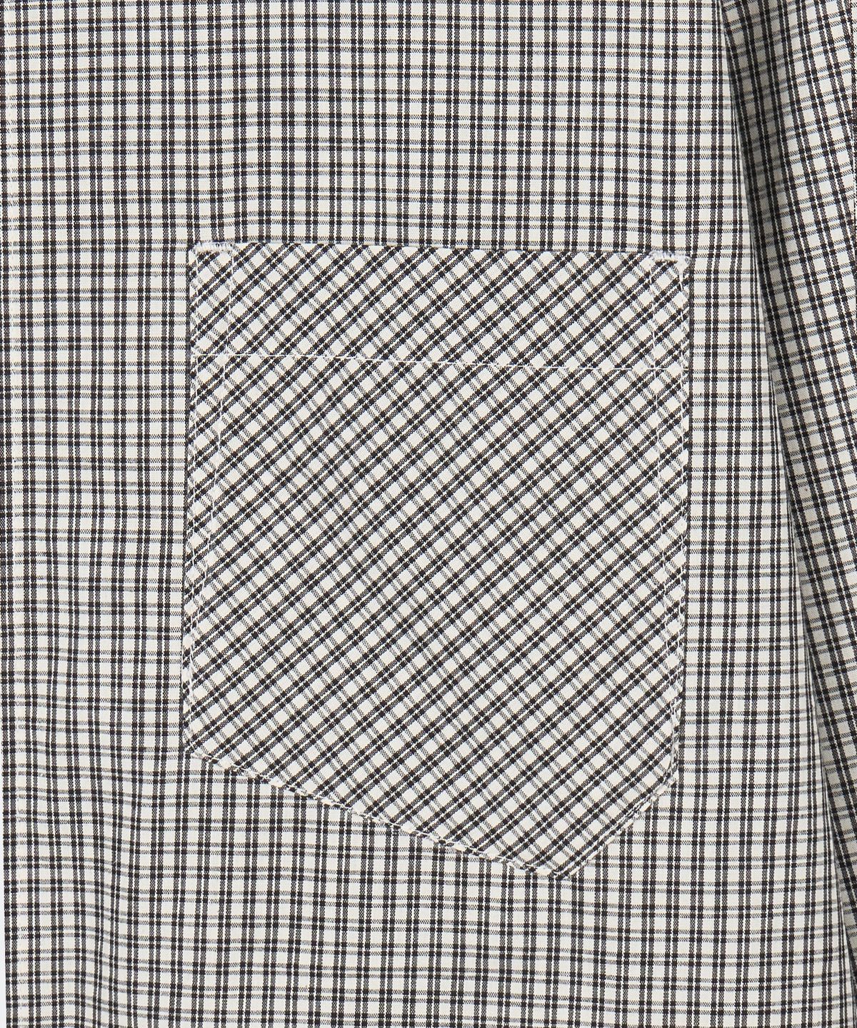 유지(YUJI) MICRO CHECK SHIRT BLACK