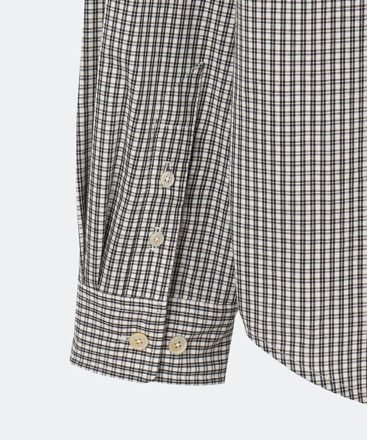 유지(YUJI) MICRO CHECK SHIRT BLACK