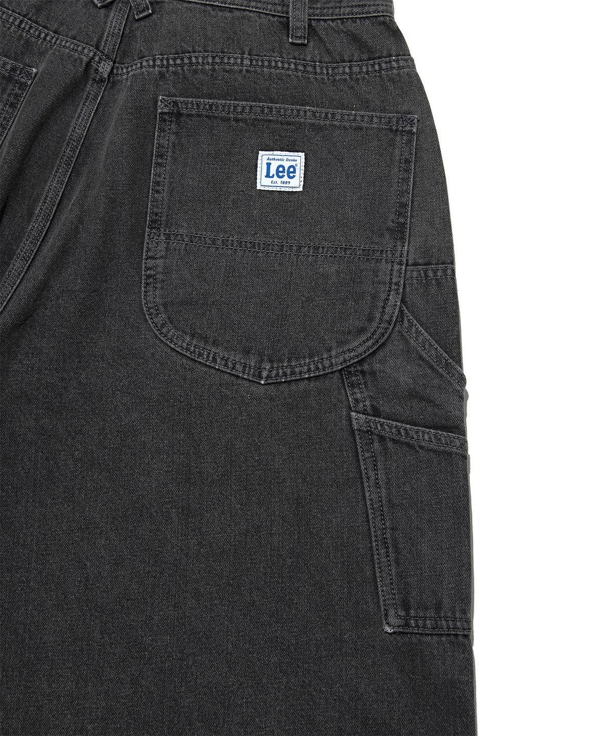 리(LEE) 더블니 페인터 데님 쇼츠 그레이