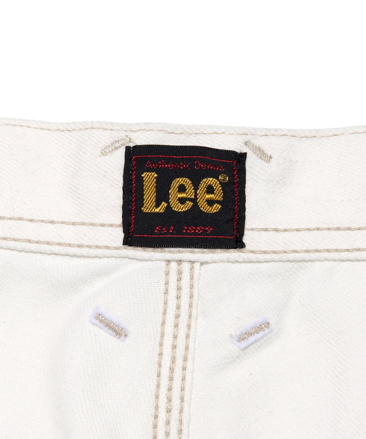 리(LEE) 더블니 페인터 데님 쇼츠 에크루