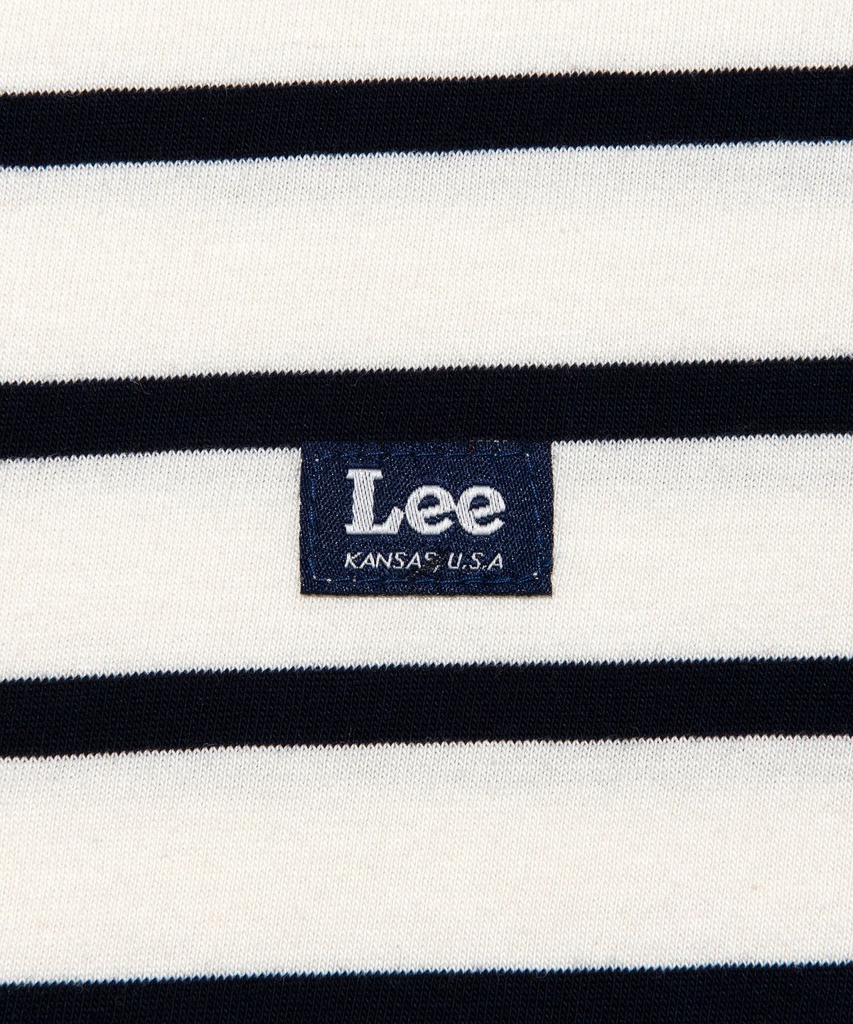 리(LEE) 우먼 레이블 긴팔 티셔츠 네이비