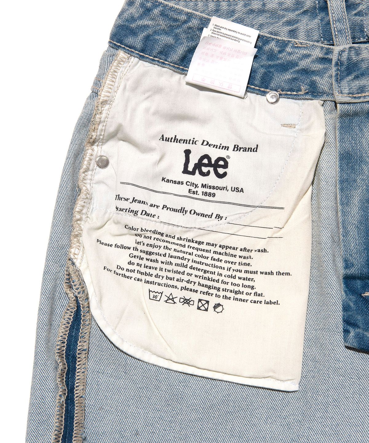 리(LEE) 우먼 스트레이트핏 데님 팬츠 인디고 라이트