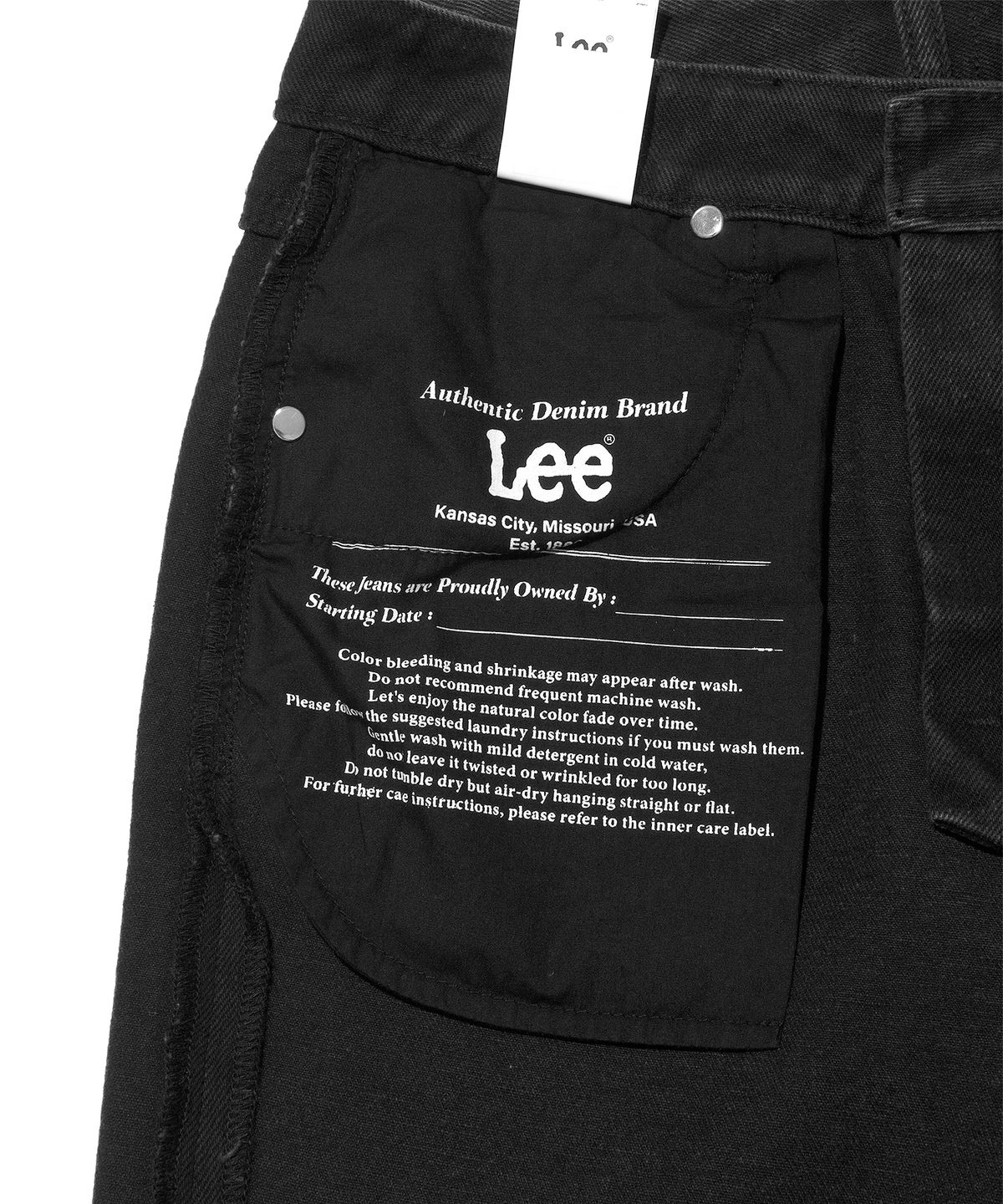 리(LEE) 우먼 스트레이트핏 데님 팬츠 블랙