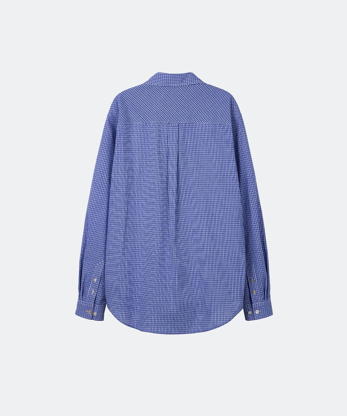 유지(YUJI) MICRO CHECK SHIRT BLUE
