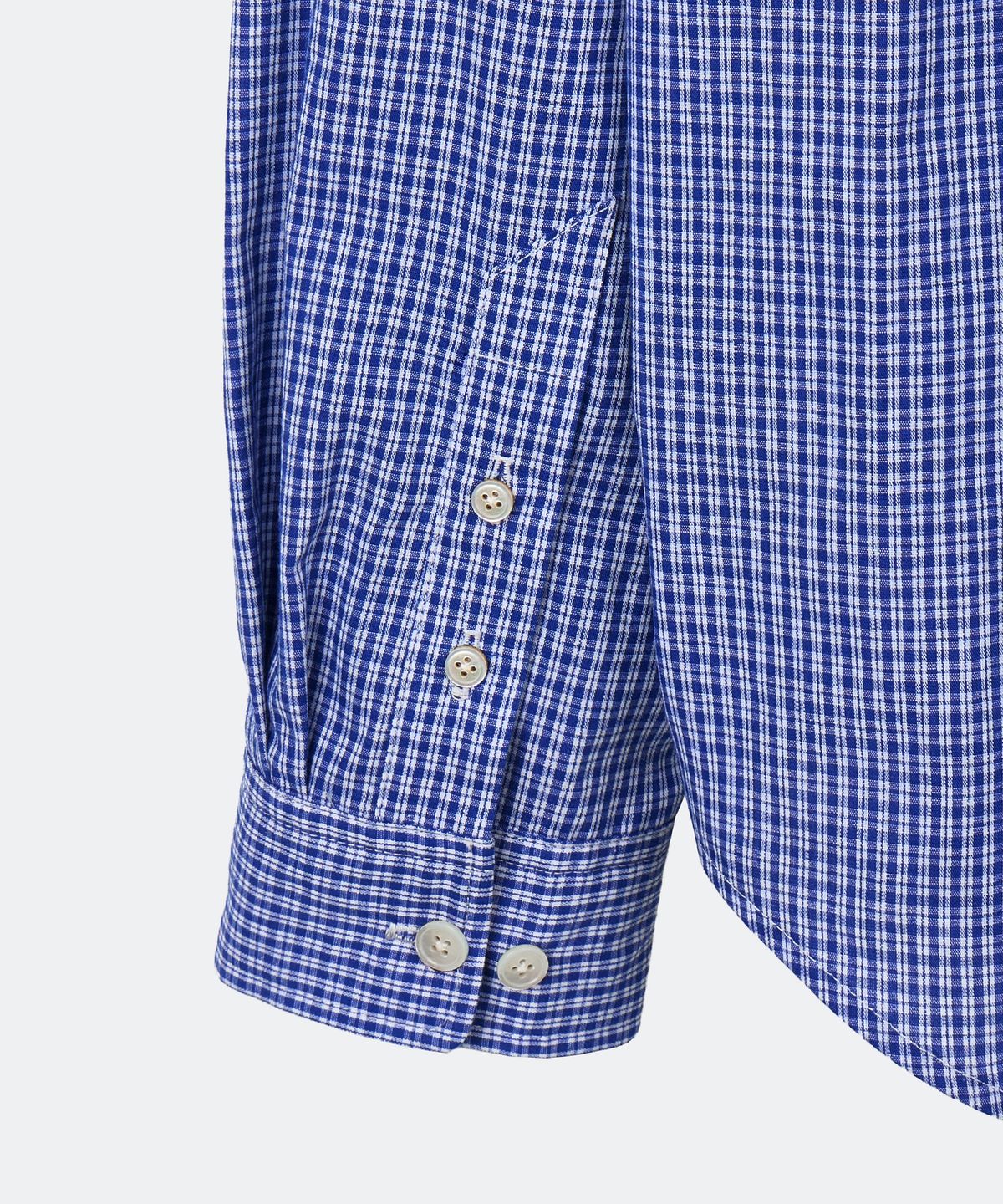 유지(YUJI) MICRO CHECK SHIRT BLUE