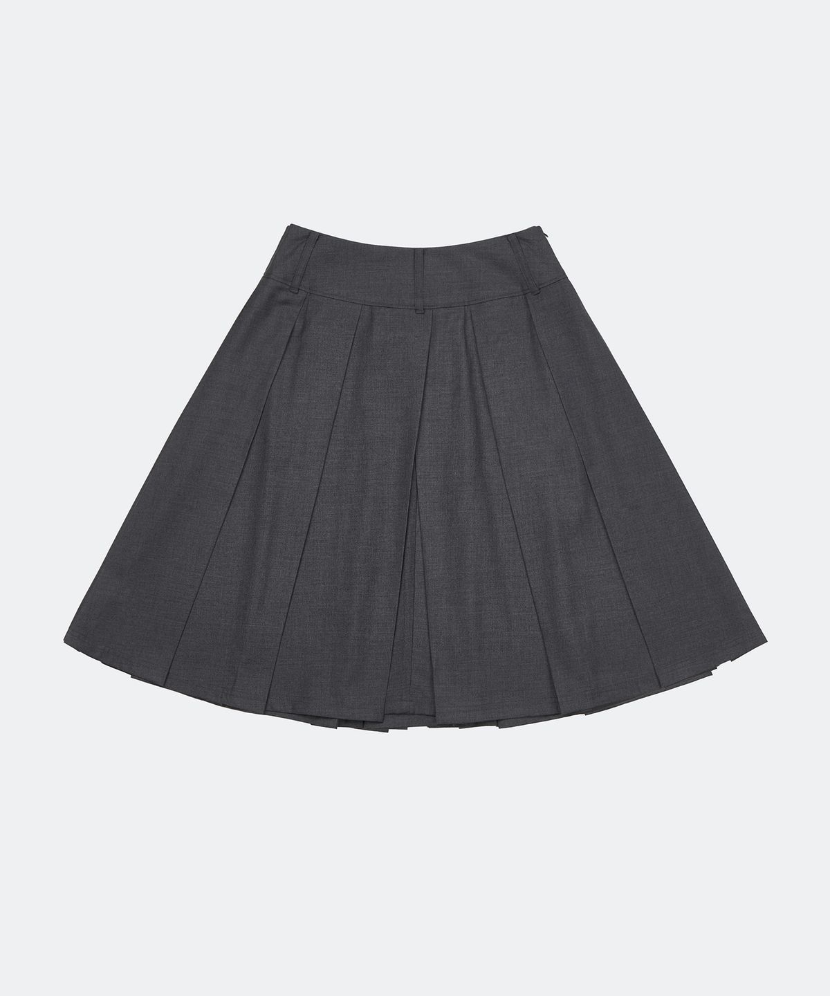 유지(YUJI) MIDI PLEATED SKIRT GREY