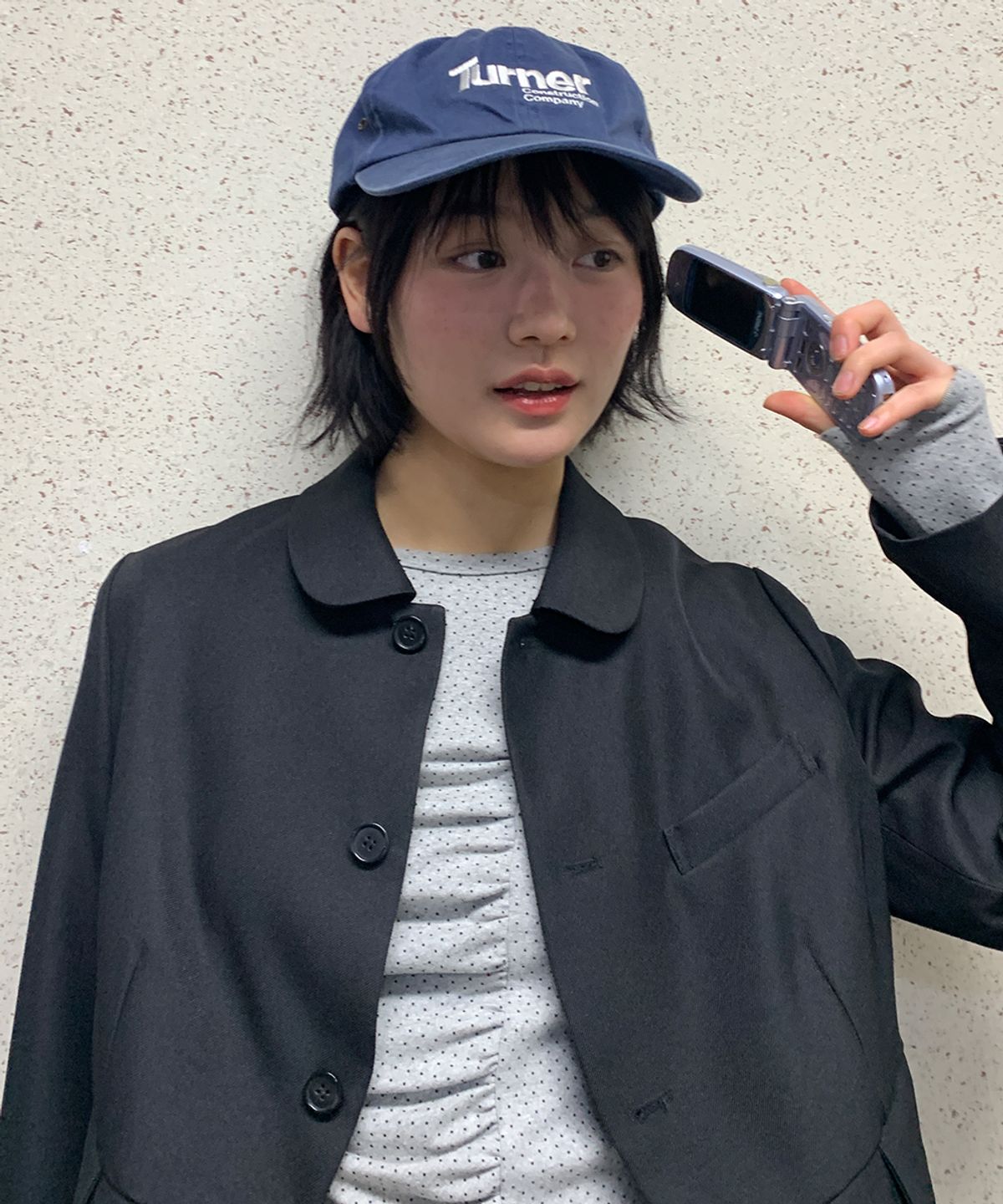 론론(RONRON) ROUND COLLAR BLAZER JACKET BLACK