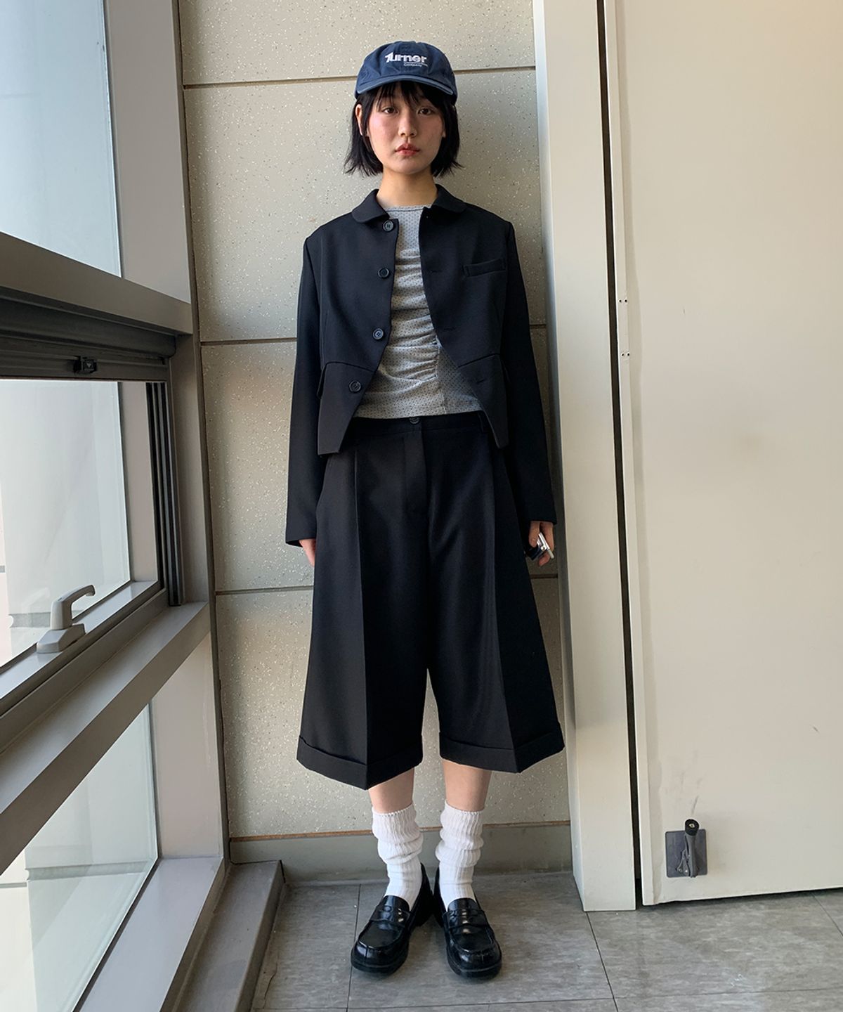론론(RONRON) ROUND COLLAR BLAZER JACKET BLACK