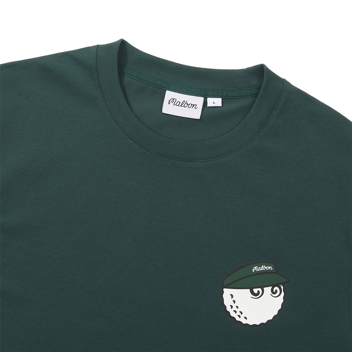 말본 골프(MALBON GOLF) 버킷 트리플 스크립트 유니 라운드 티셔츠 GREEN