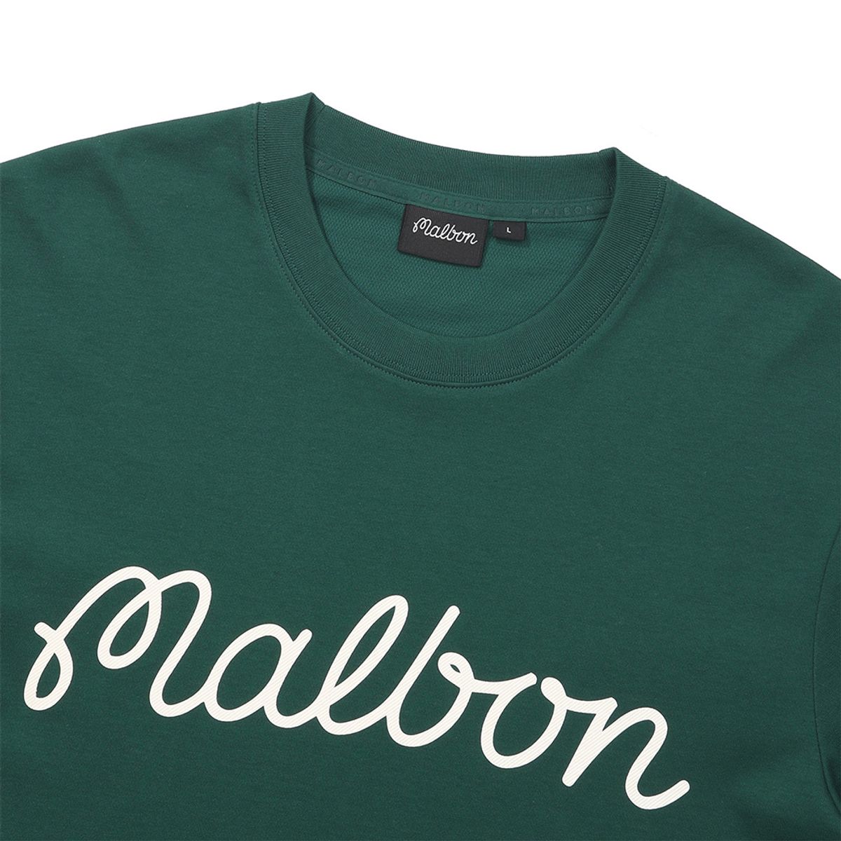 말본 골프(MALBON GOLF) 말본 스크립트 유니 라운드 티셔츠 GREEN