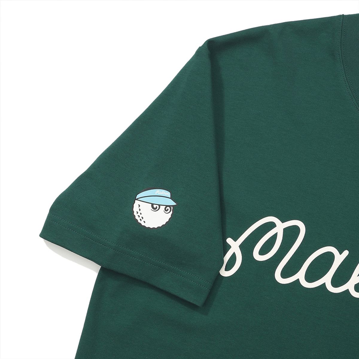 말본 골프(MALBON GOLF) 말본 스크립트 유니 라운드 티셔츠 GREEN