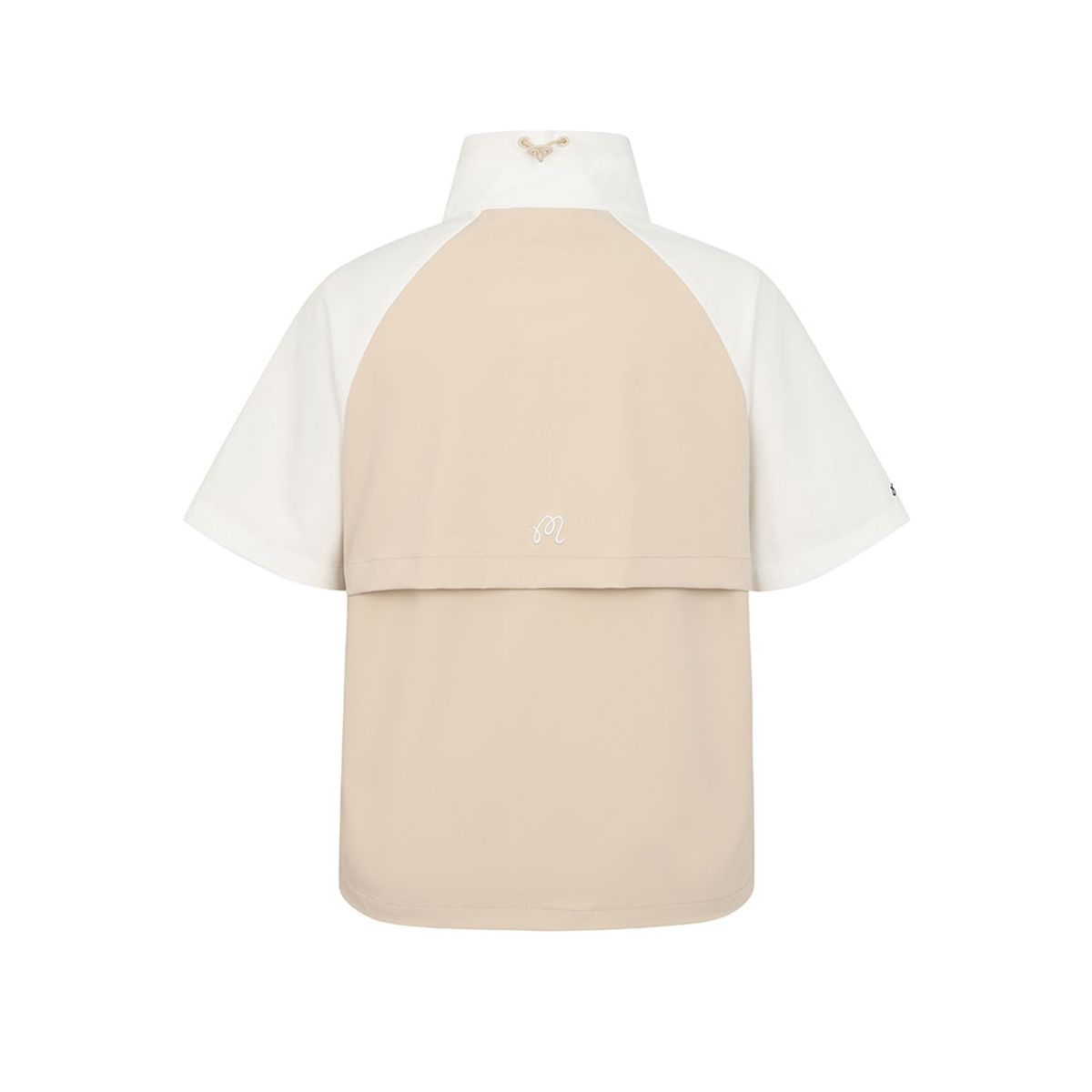 말본 골프(MALBON GOLF) 하프슬리브 컬러블럭 자켓 BEIGE (WOMAN)